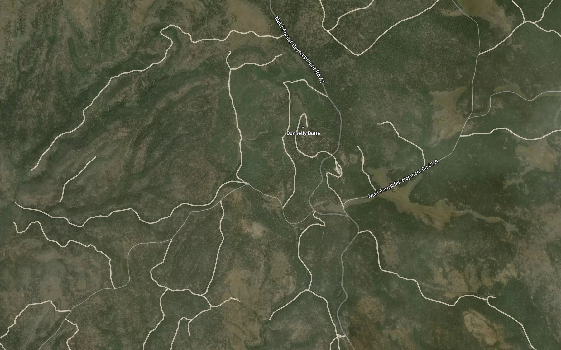 Satellite map of the Wickiup Spring