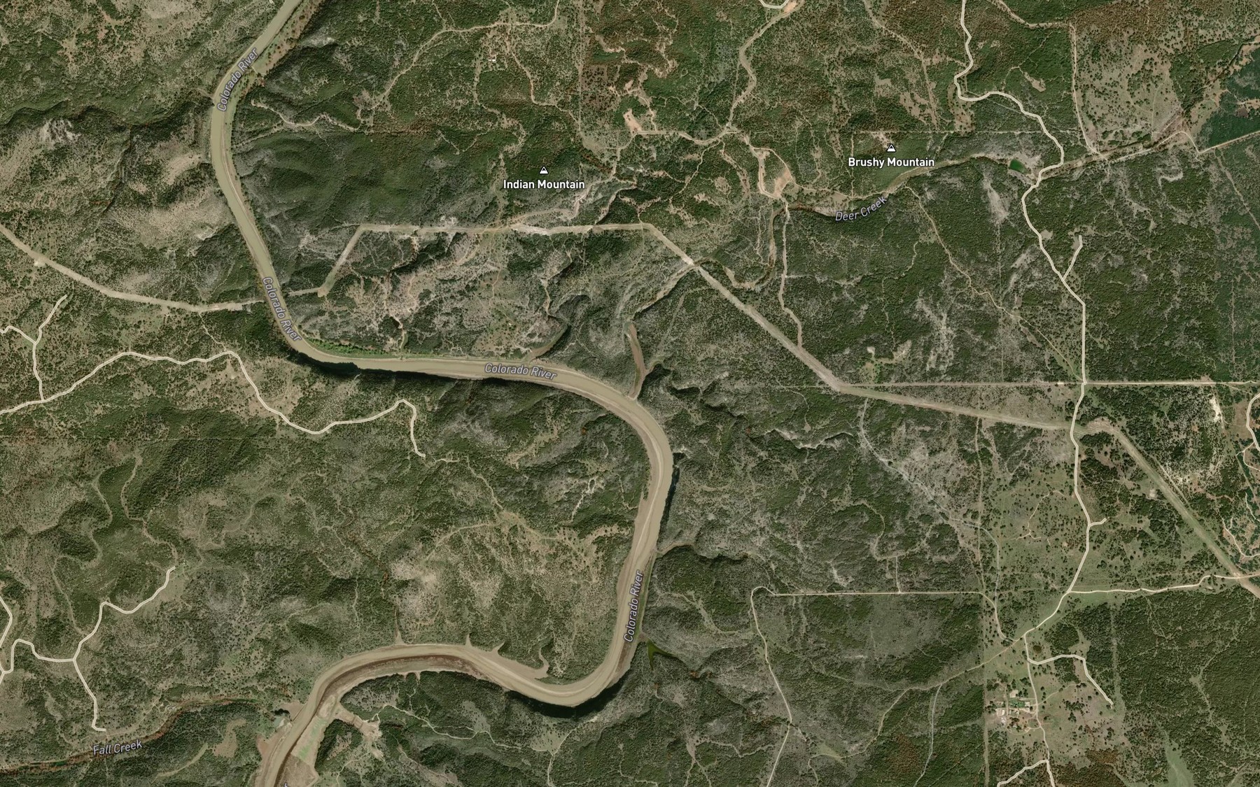 Satellite map of the Deer Creek