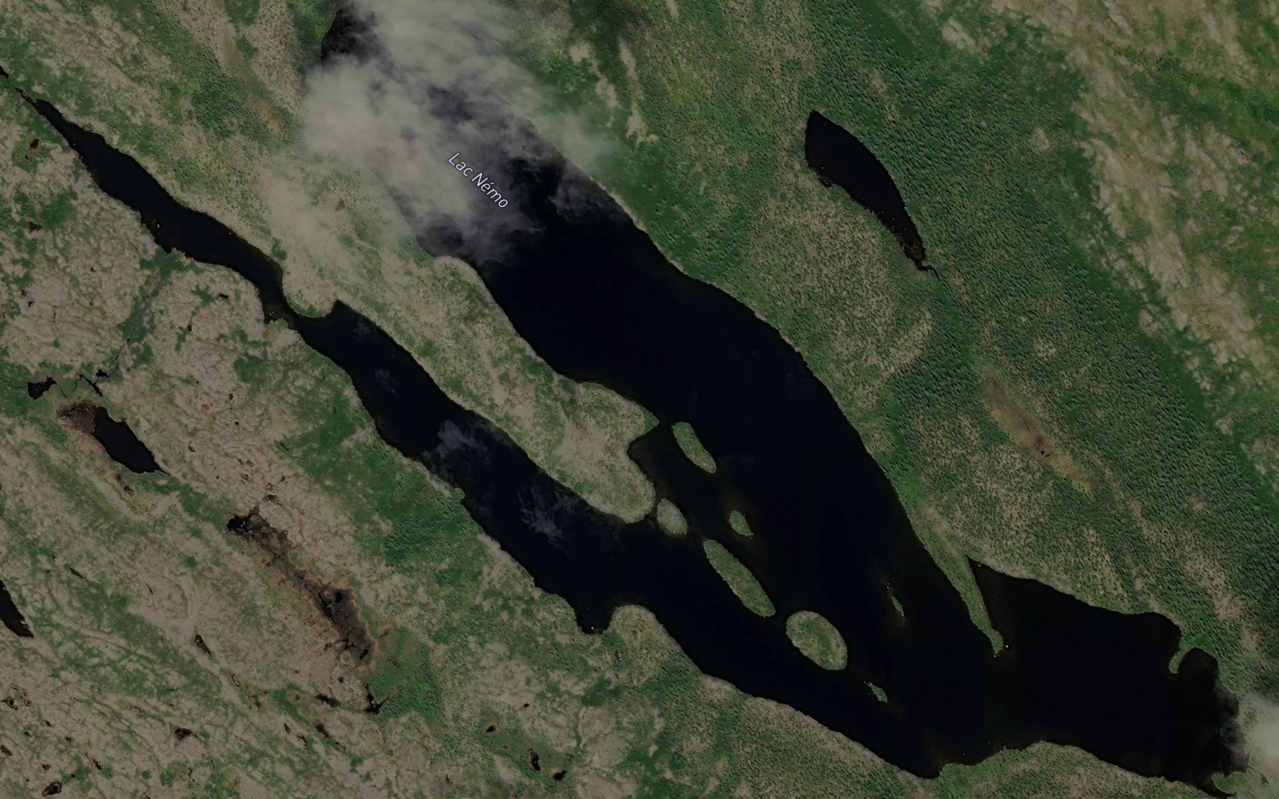 Satellite map of the Lac Nemo