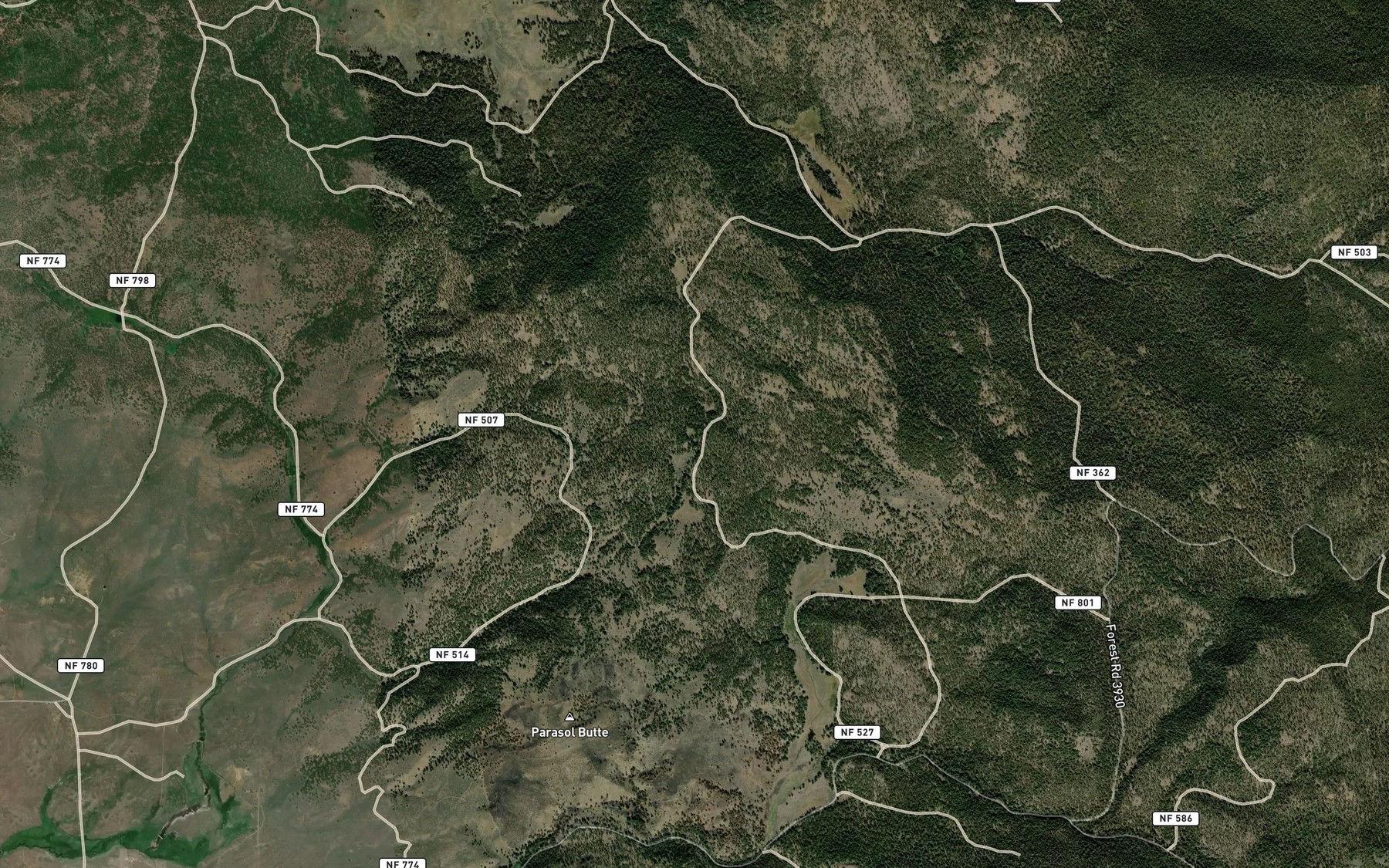 Satellite map of the Thirty-Thirty Spring