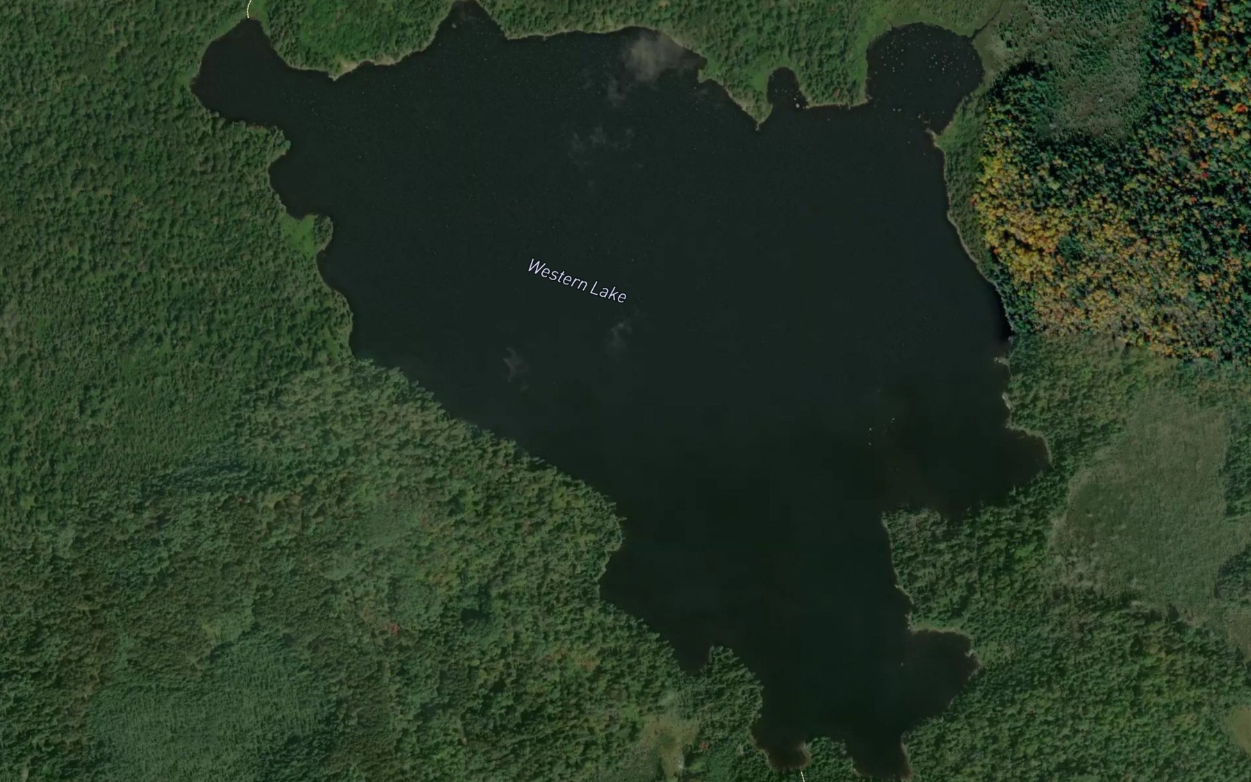 Satellite map of the Western Lake