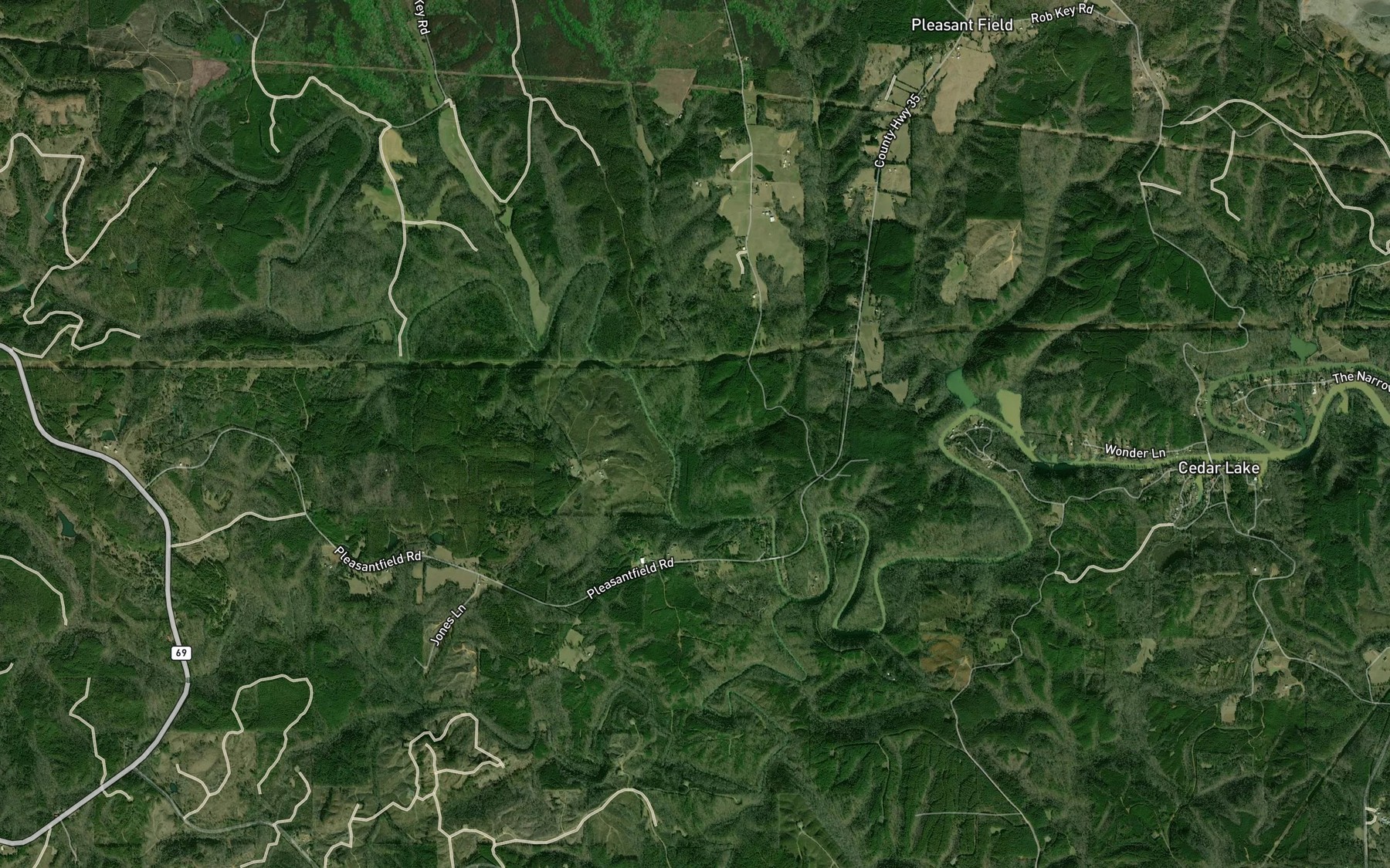 Satellite map of the McDuff Branch