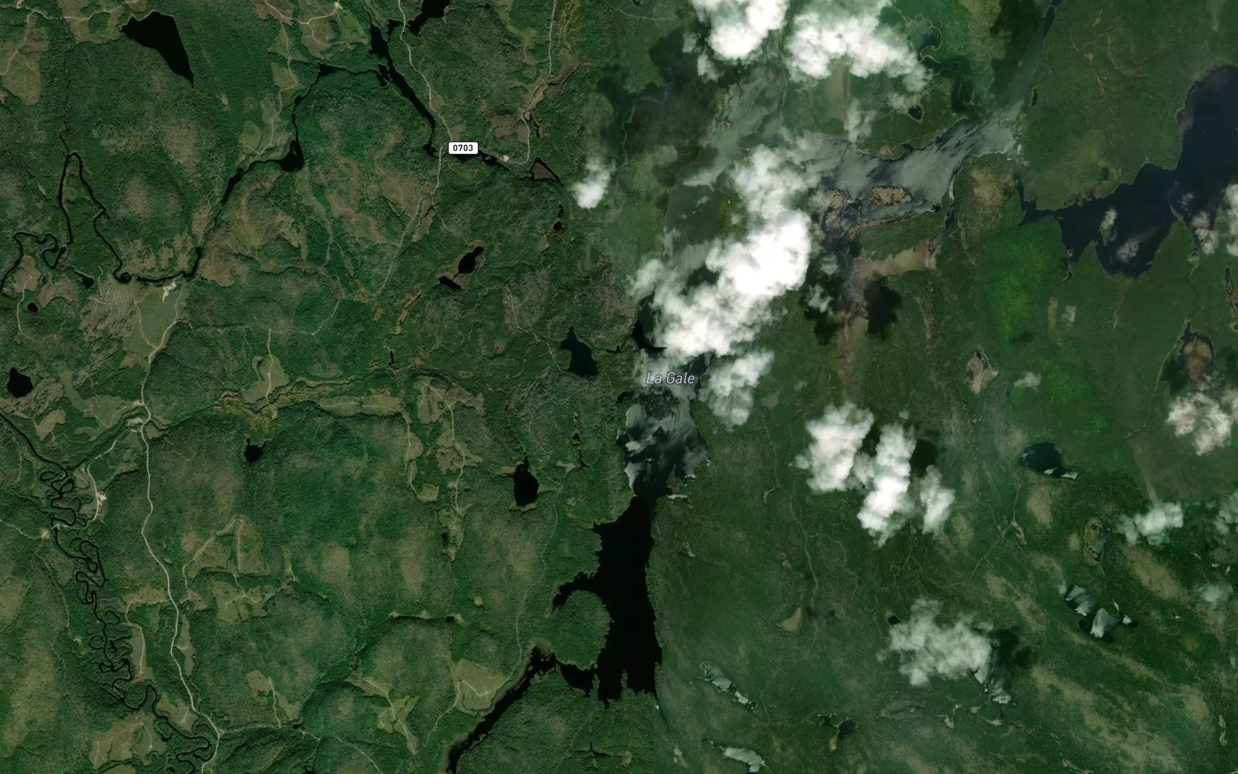 Satellite map of the Lac Gale
