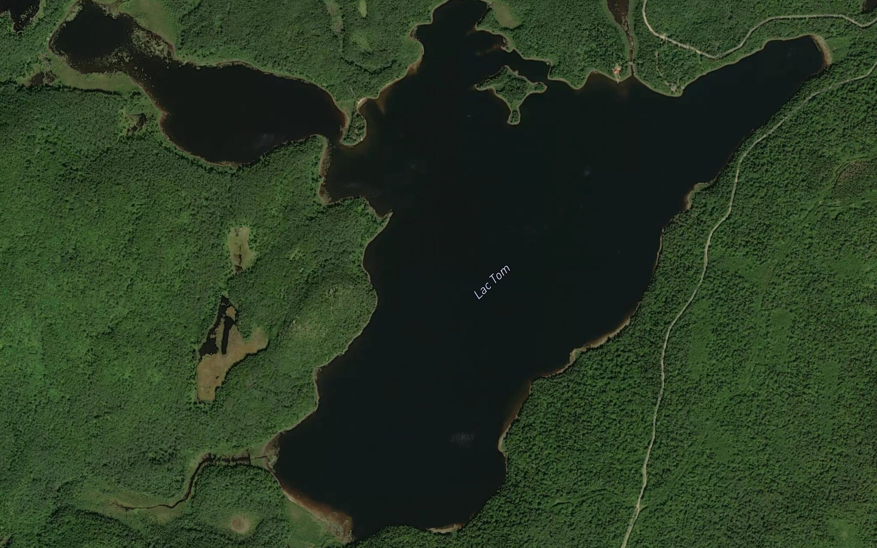 Satellite map of the Lac Tom