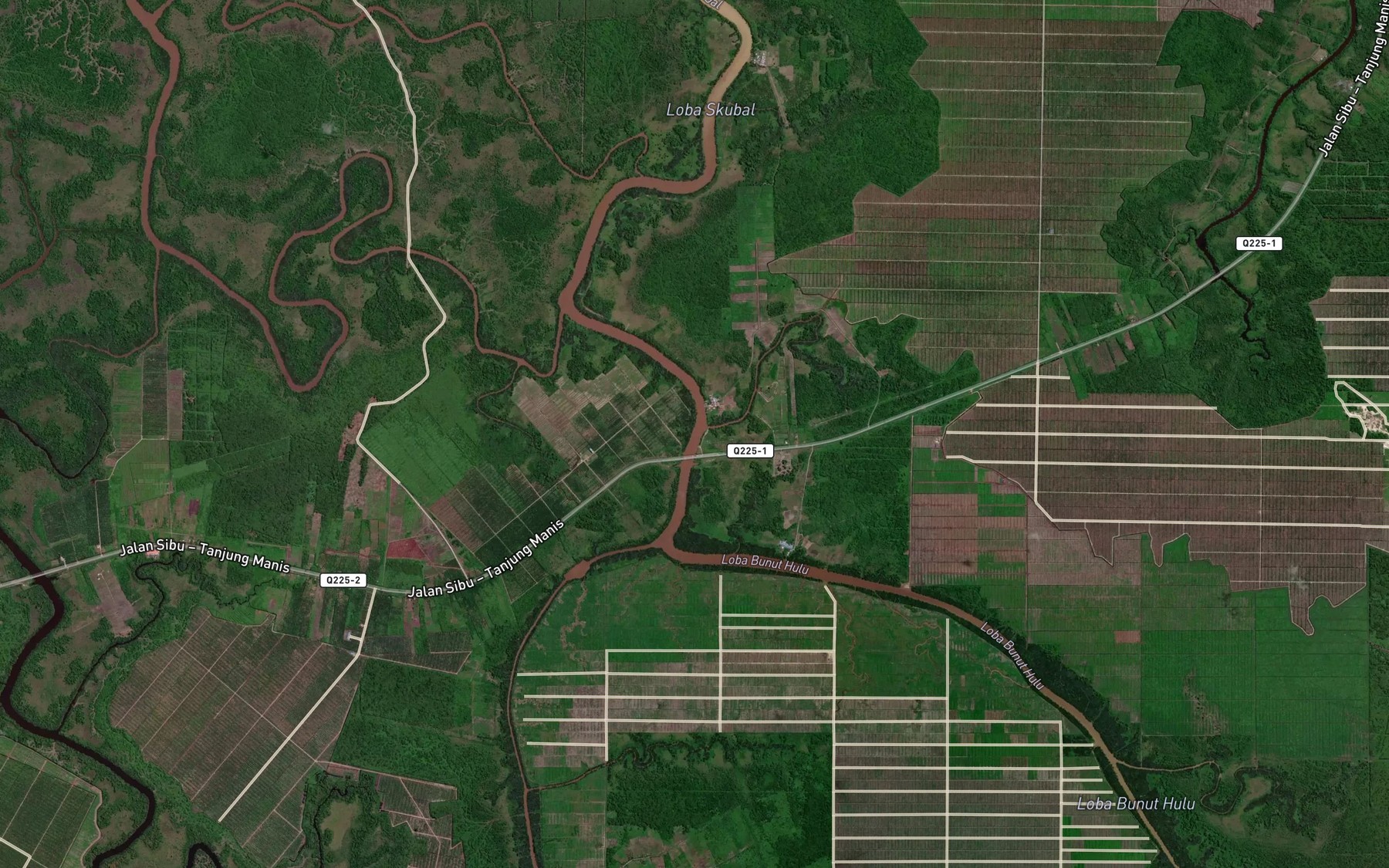 Satellite map of the Sungai Mut