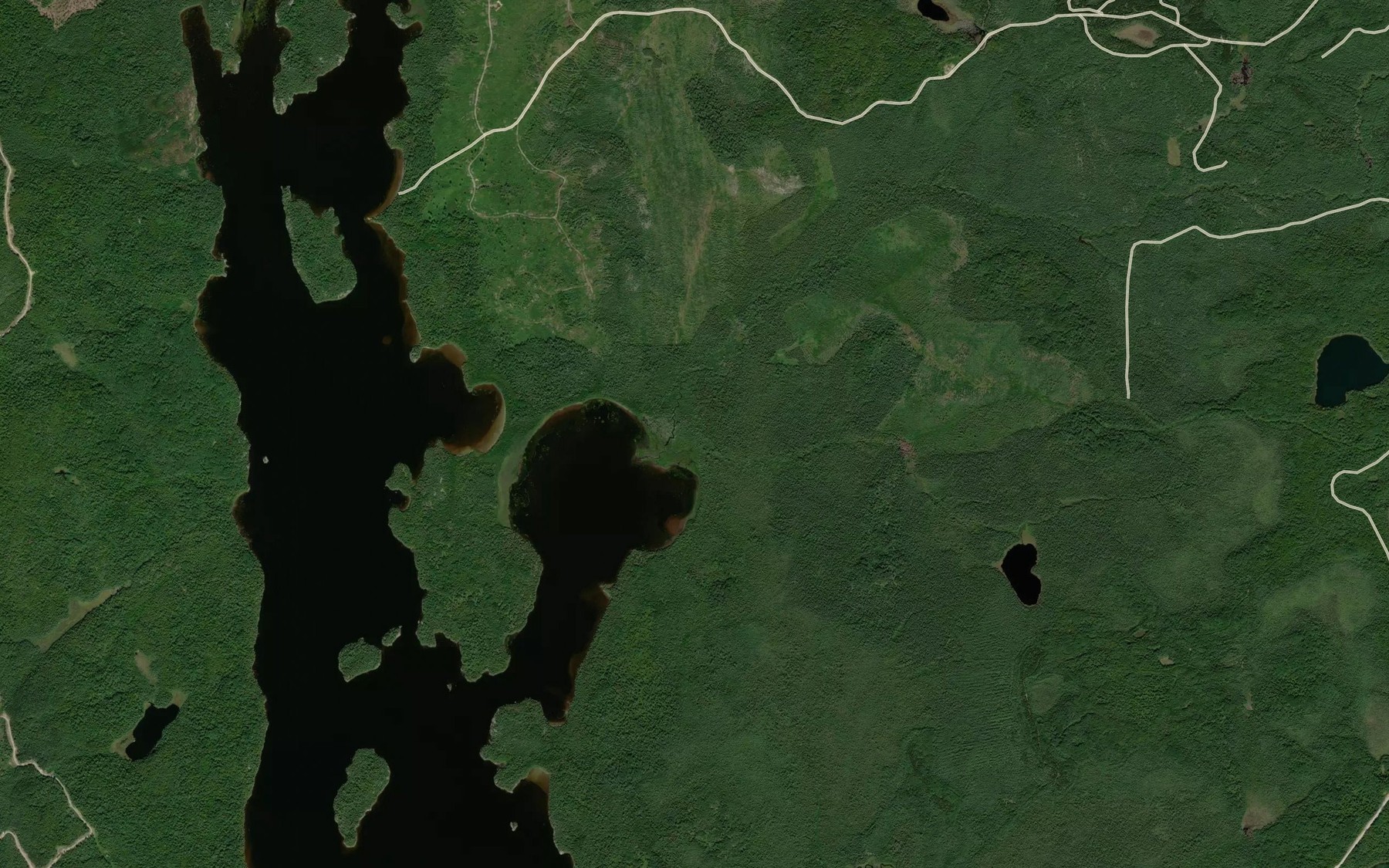 Satellite map of the Robinson Creek