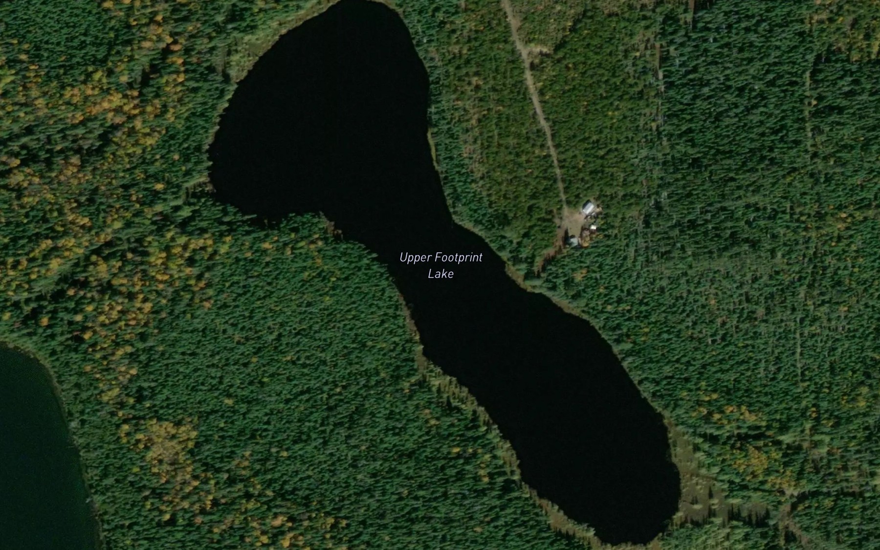 Satellite map of the Upper Footprint Lake