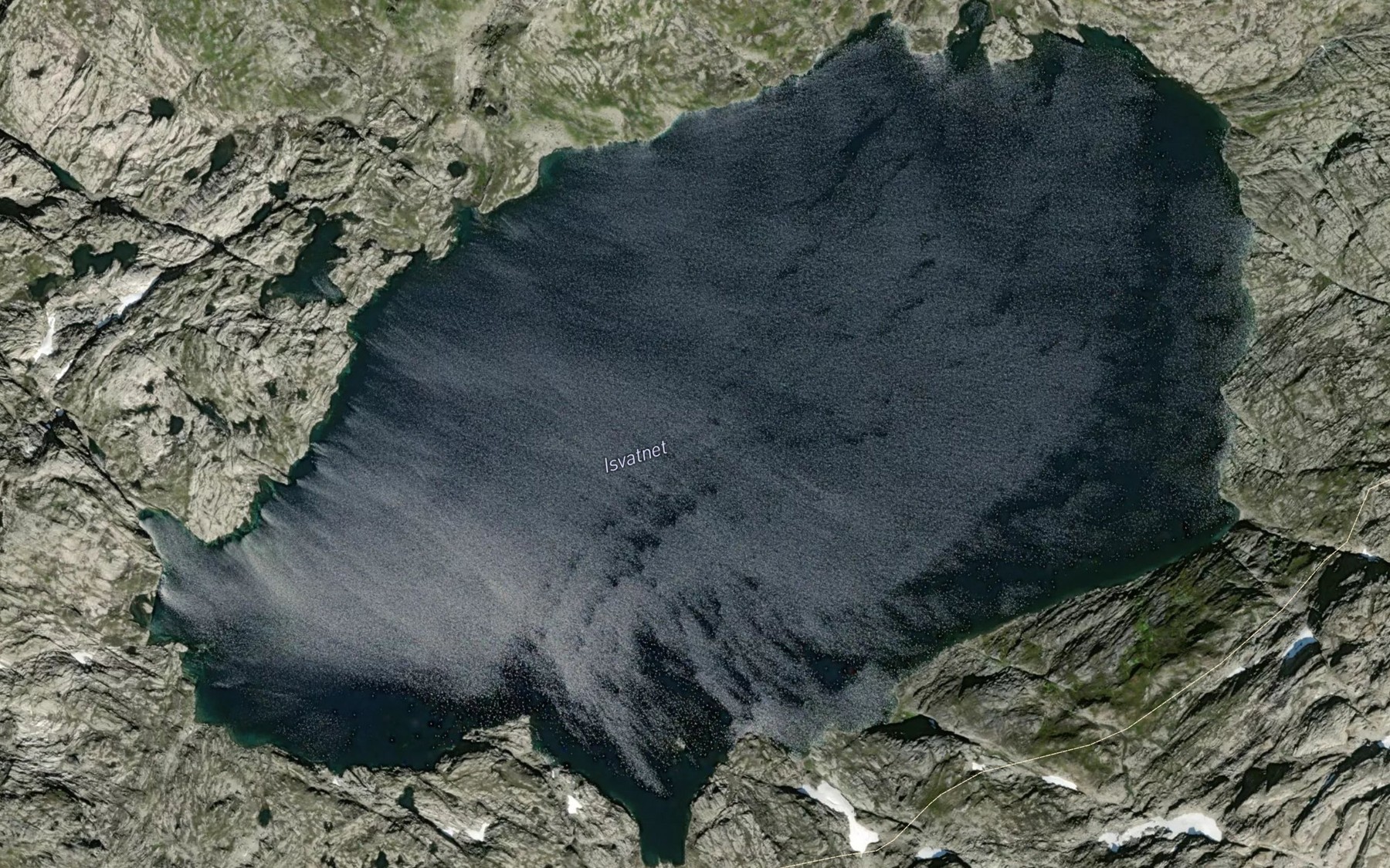 Satellite map of the Isvatnet
