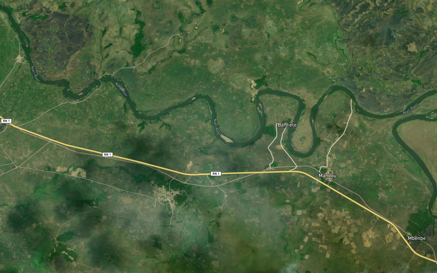 Satellite map of the Nkenke