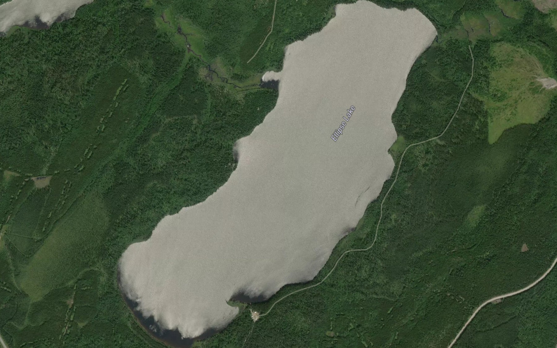 Satellite map of the Ellipse Lake