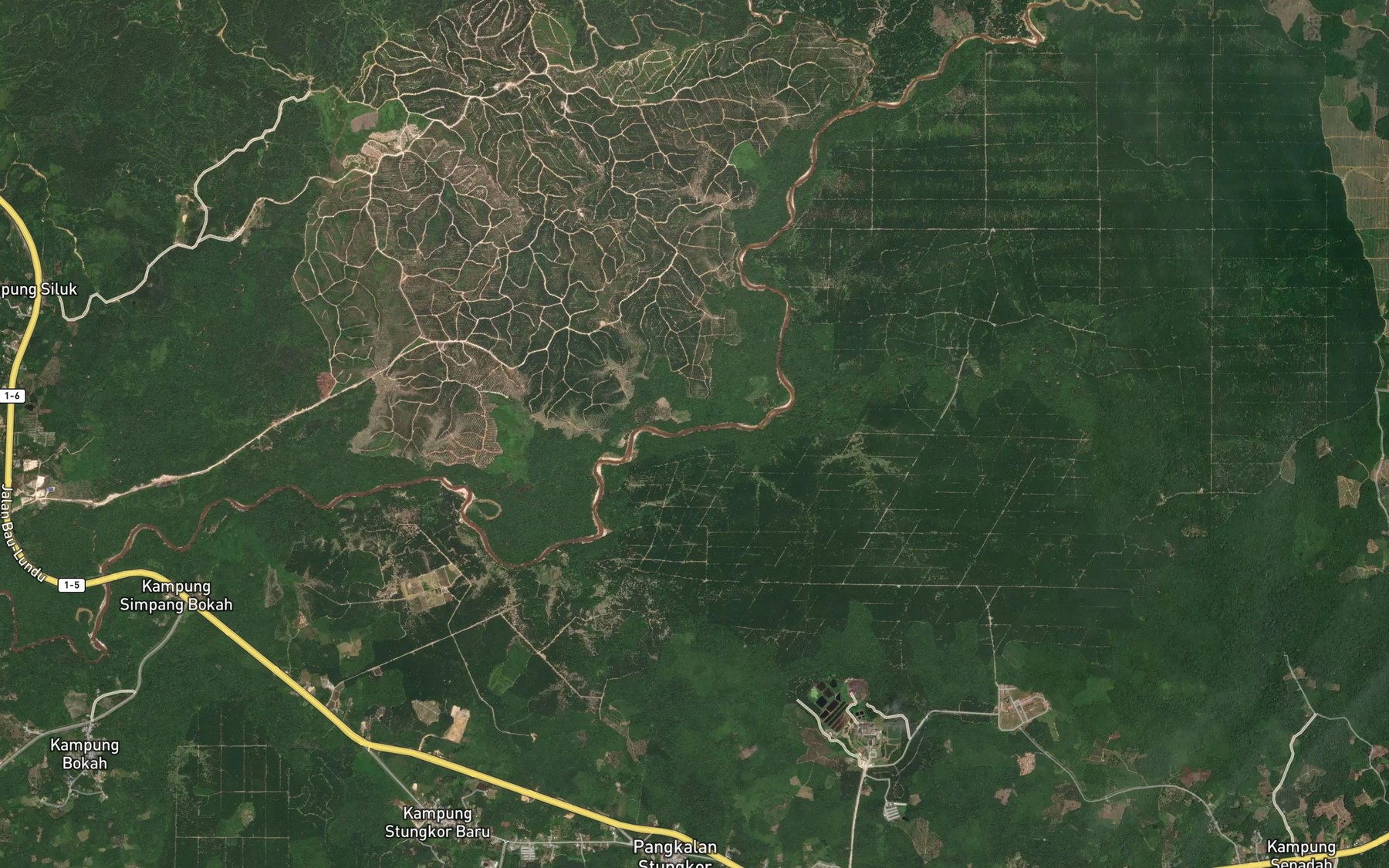 Satellite map of the Sungai Dukik