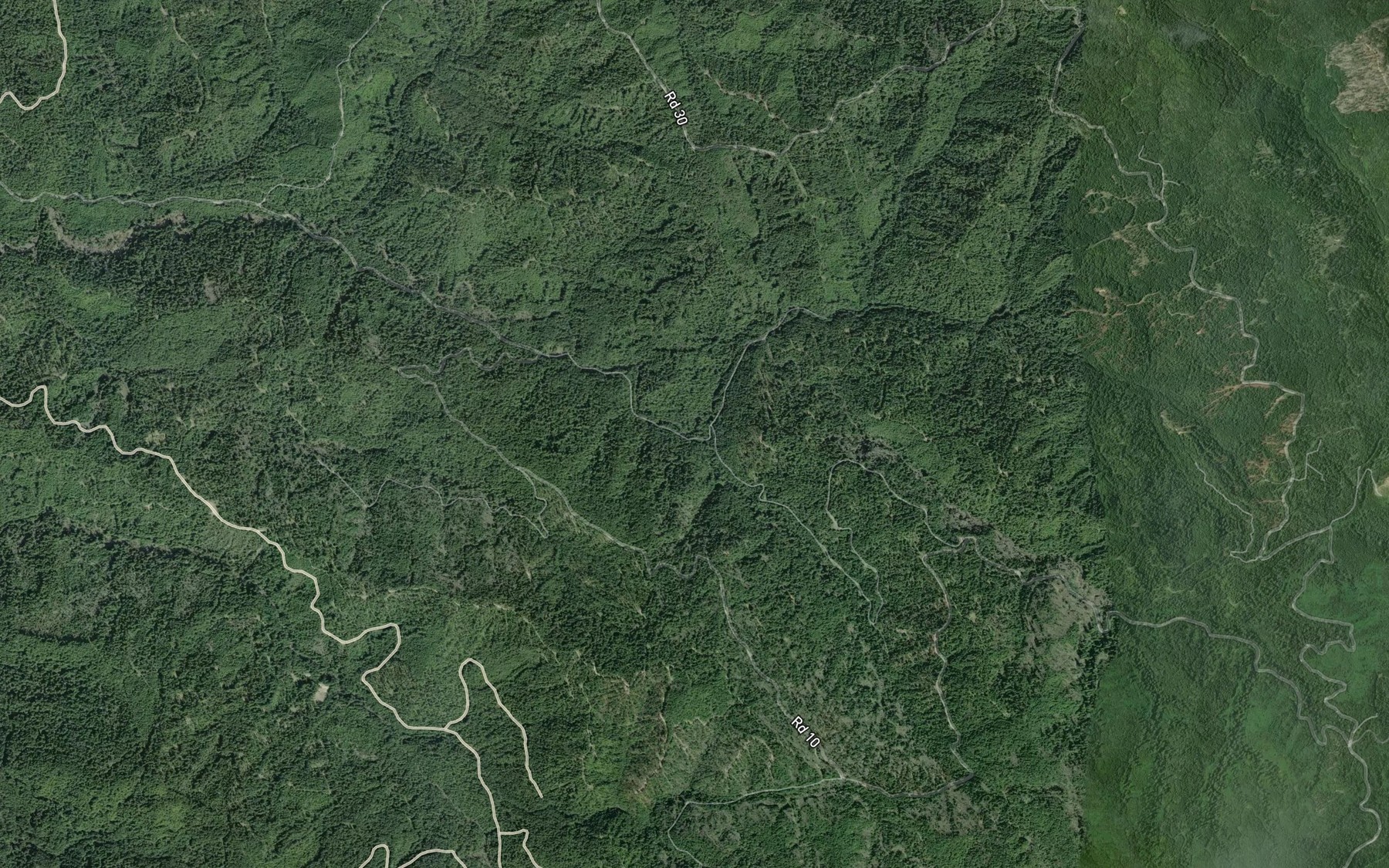 Satellite map of the South Branch North Fork Elk River