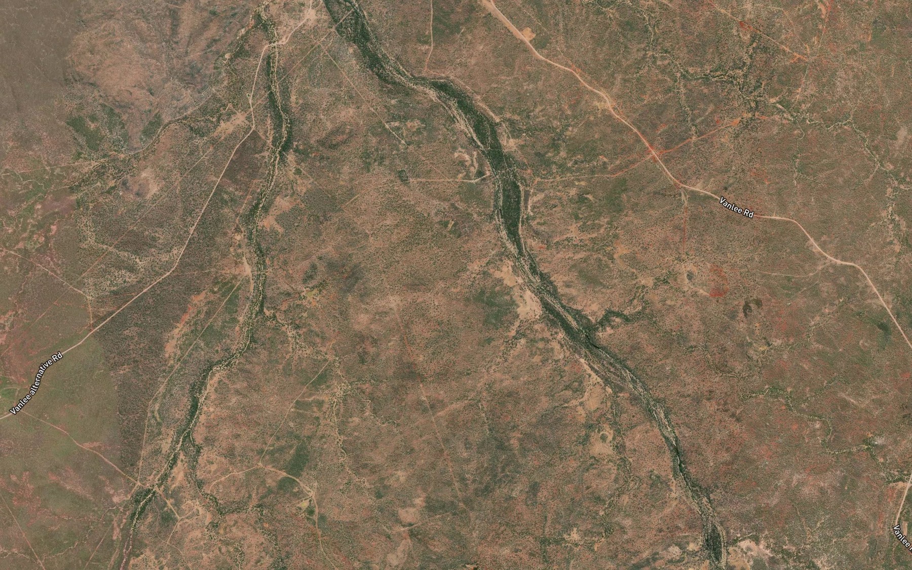 Satellite map of the Cattle Creek