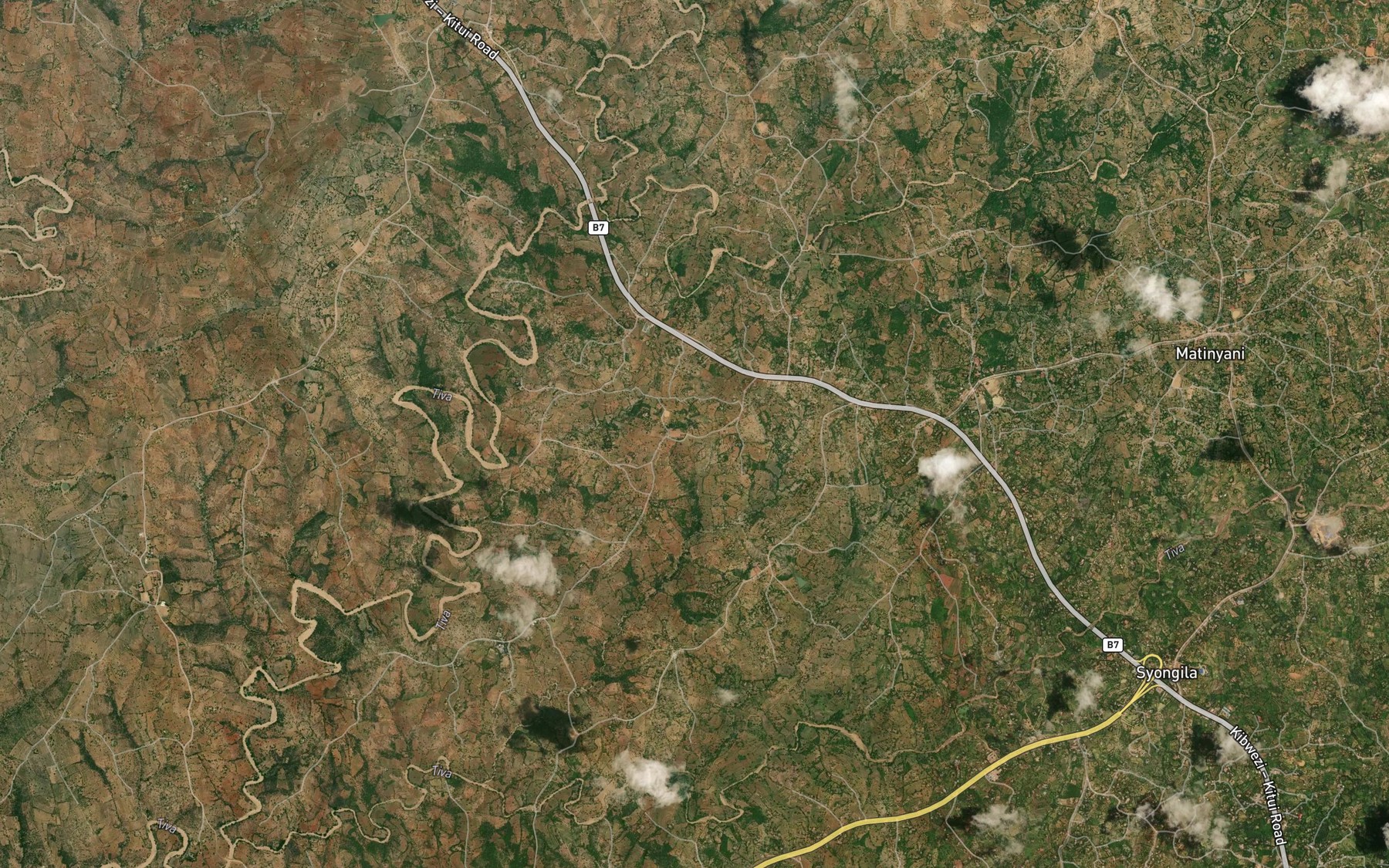 Satellite map of the Kikuswi Dam