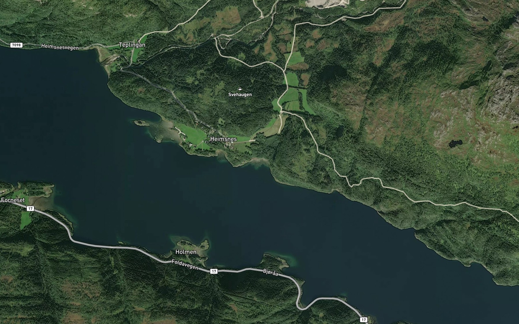 Satellite map of the Ronningsvika