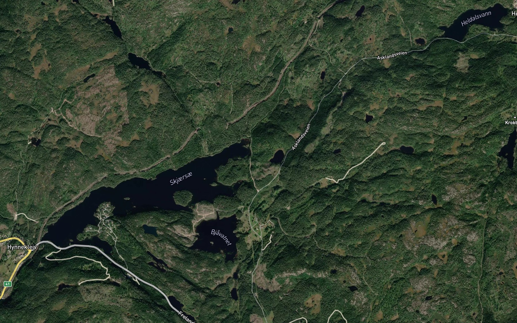 Satellite map of the Aletjonnbekken