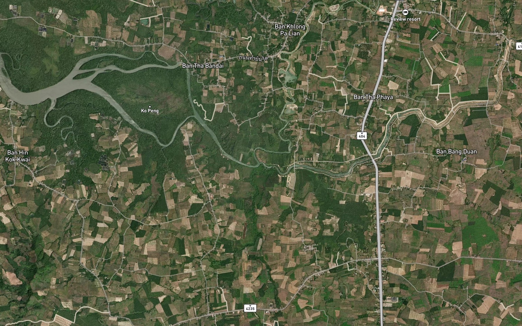Satellite map of the Khlong Wang Hin