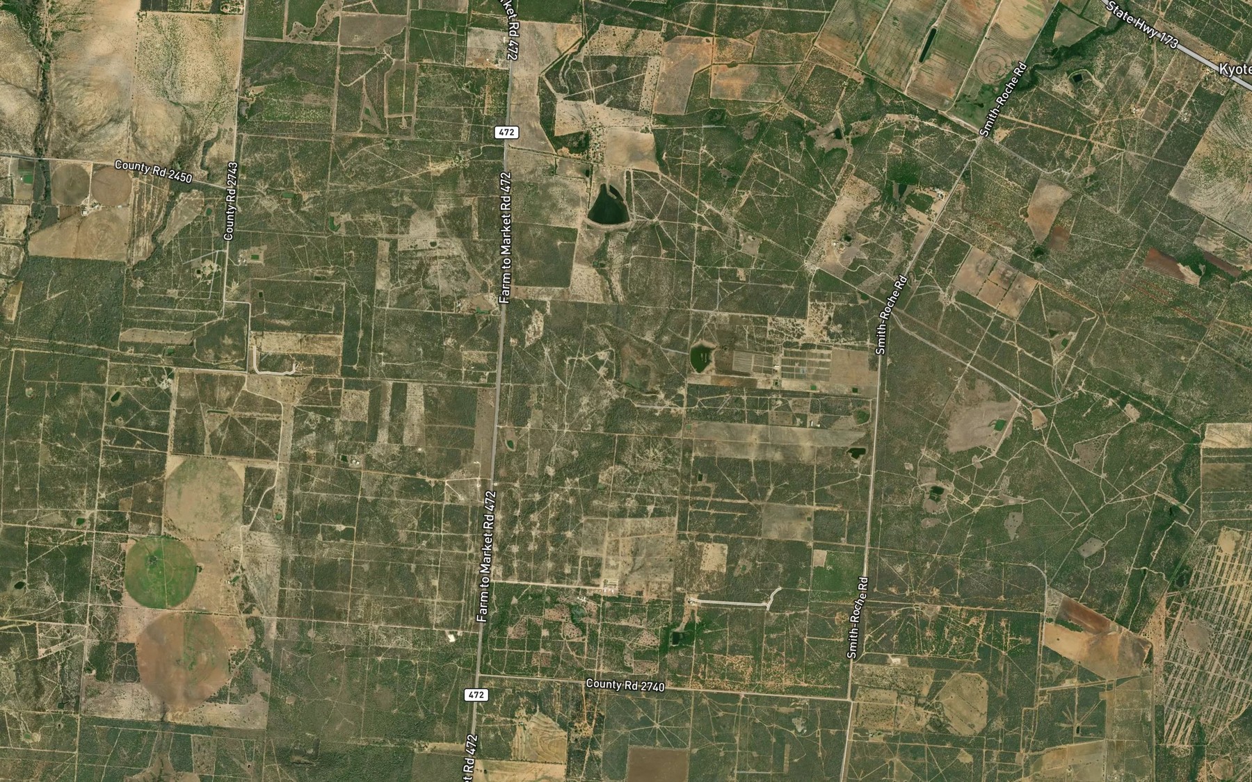 Satellite map of the Vincent Lake