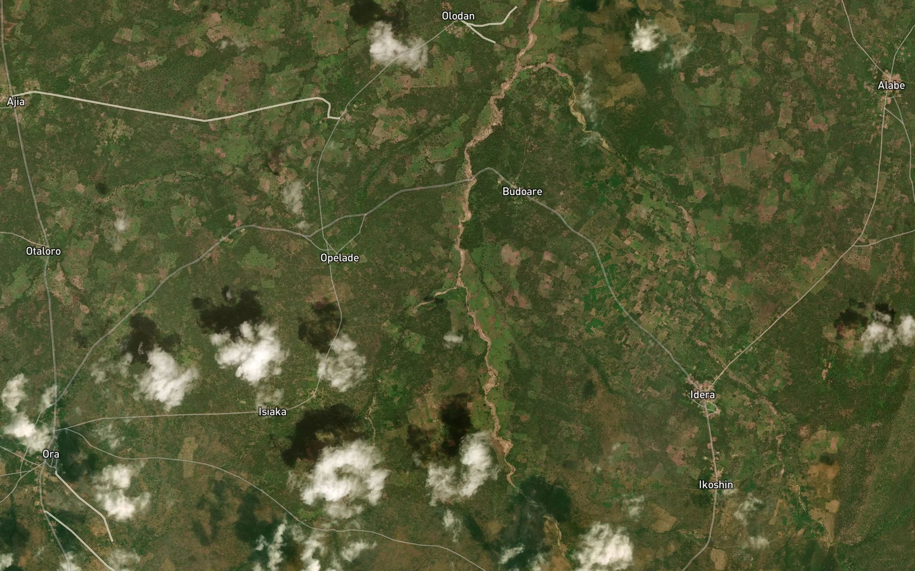 Satellite map of the RiverAwere