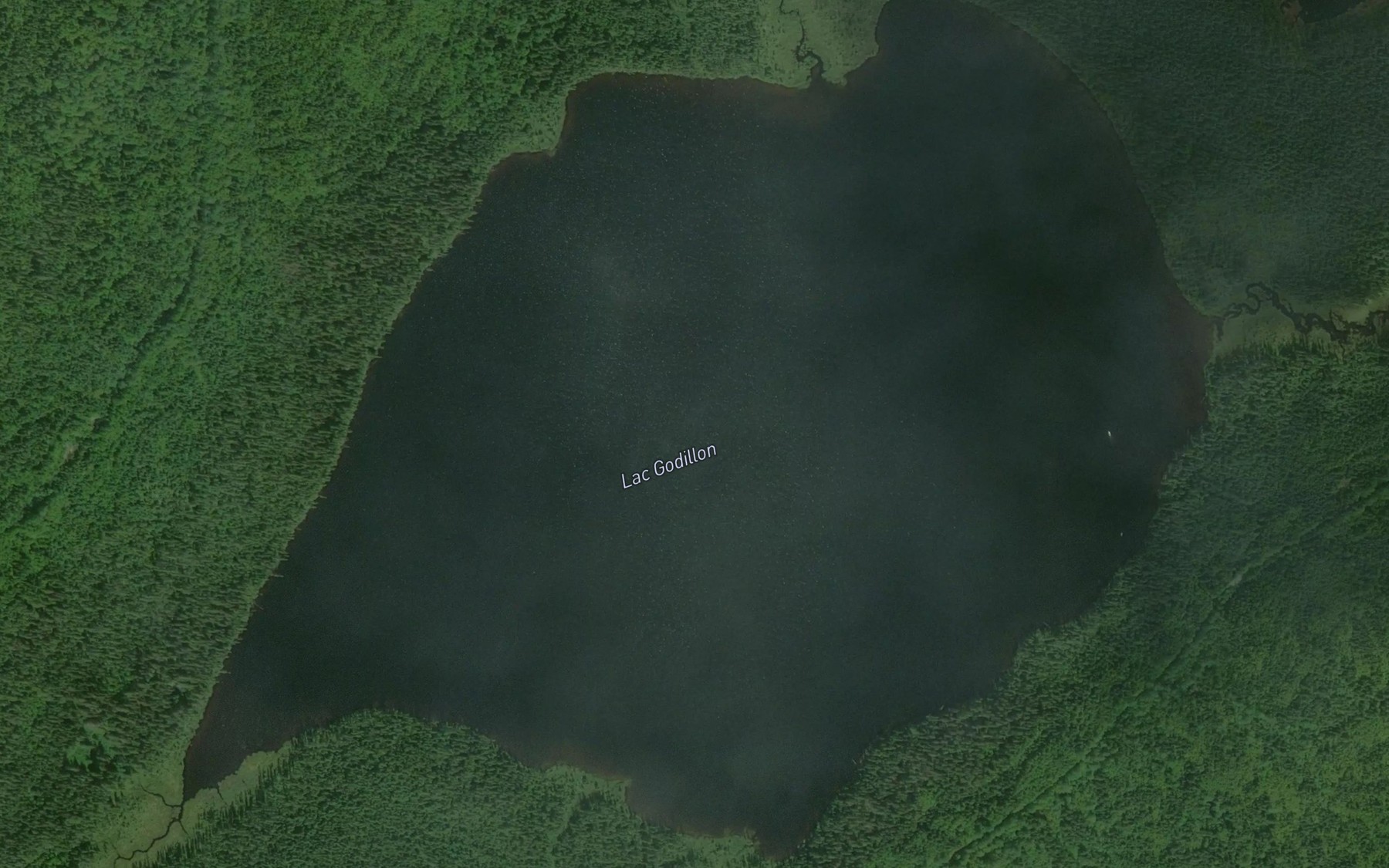 Satellite map of the Lac Godillon