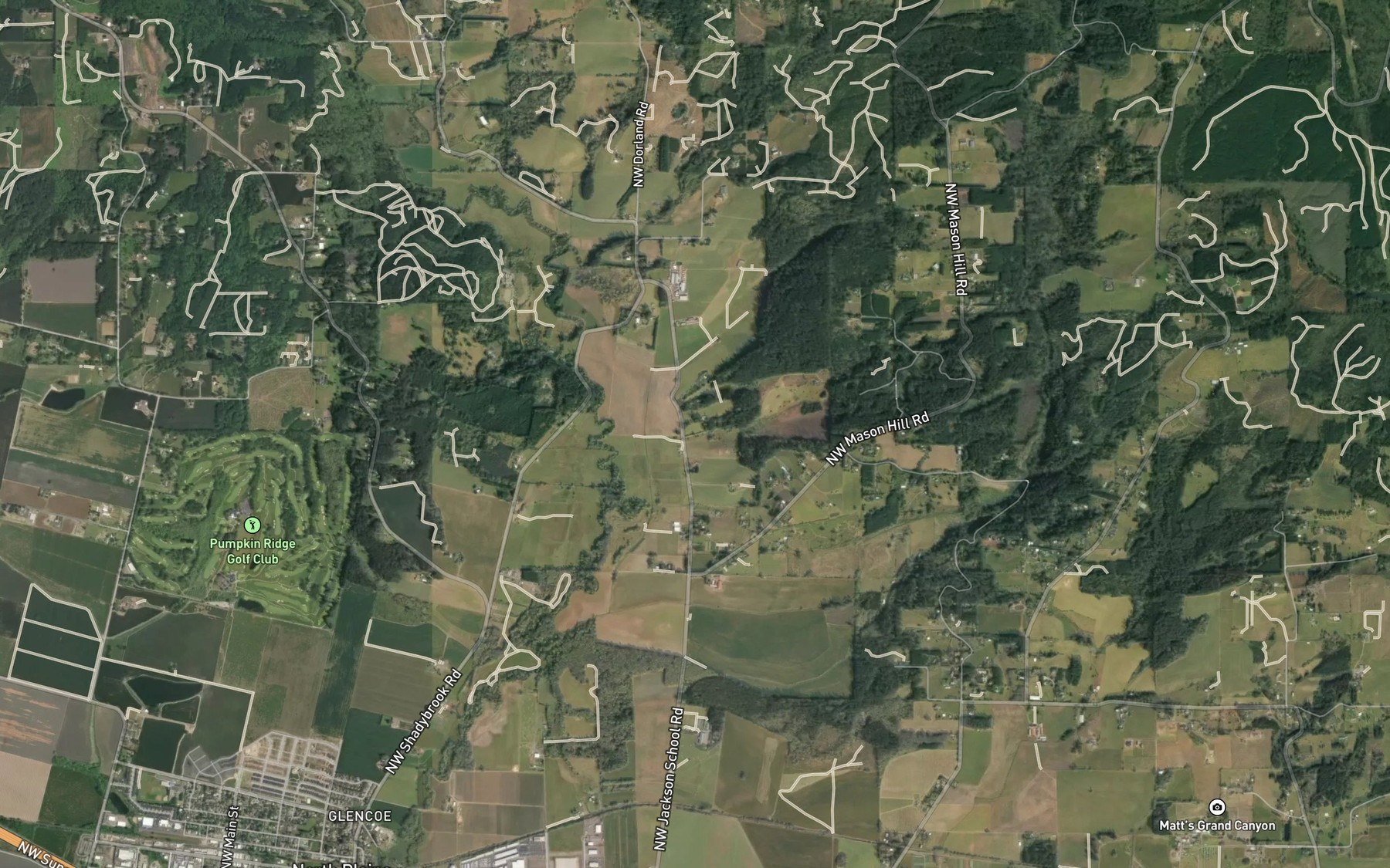 Satellite map of the Luscher Reservoir
