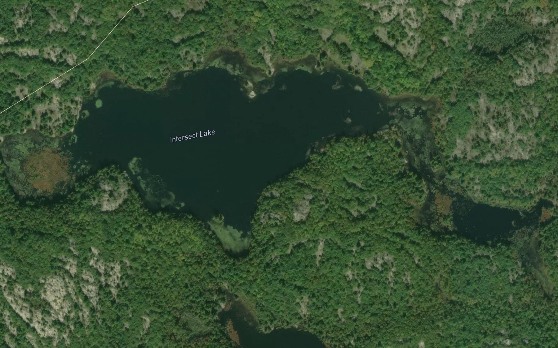 Satellite map of the Intersect Lake