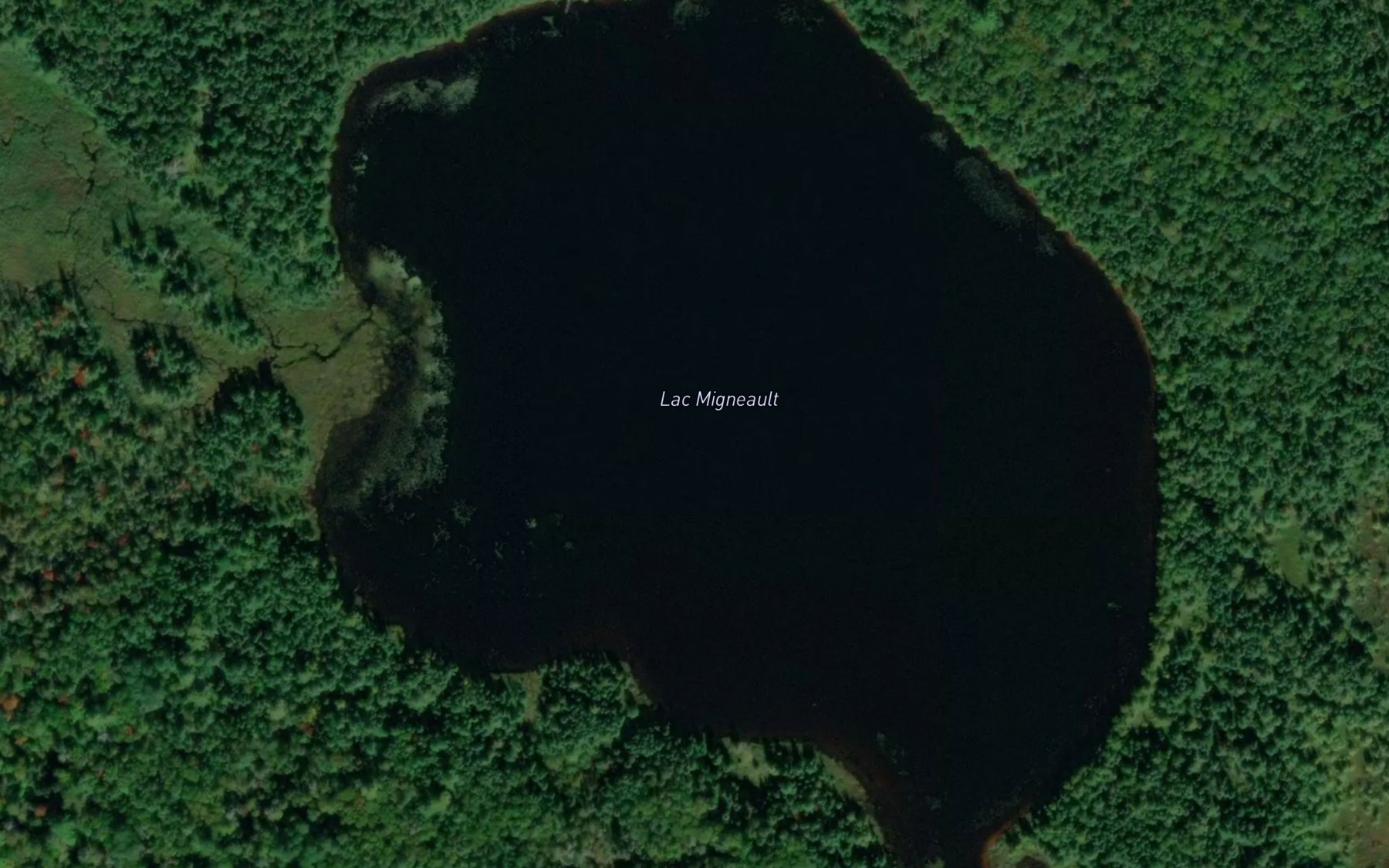 Satellite map of the Lac Migneault