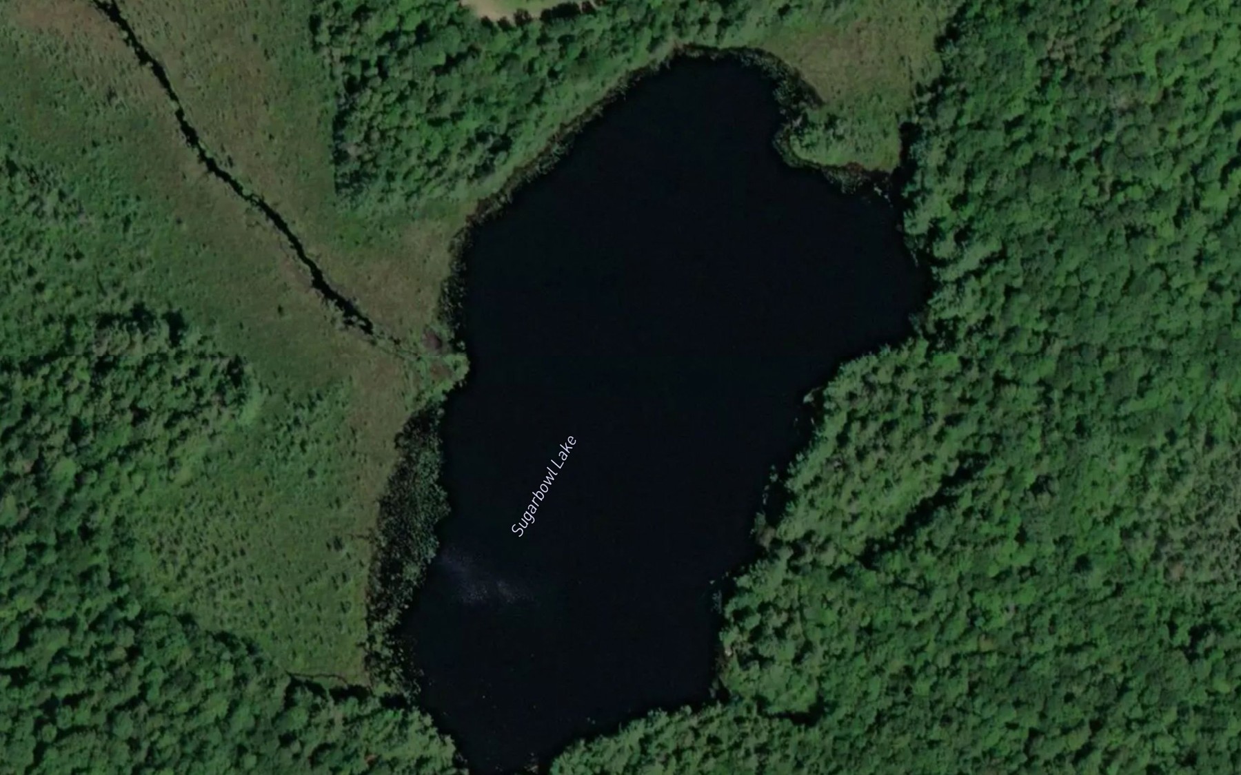 Satellite map of the Sugarbowl Lake