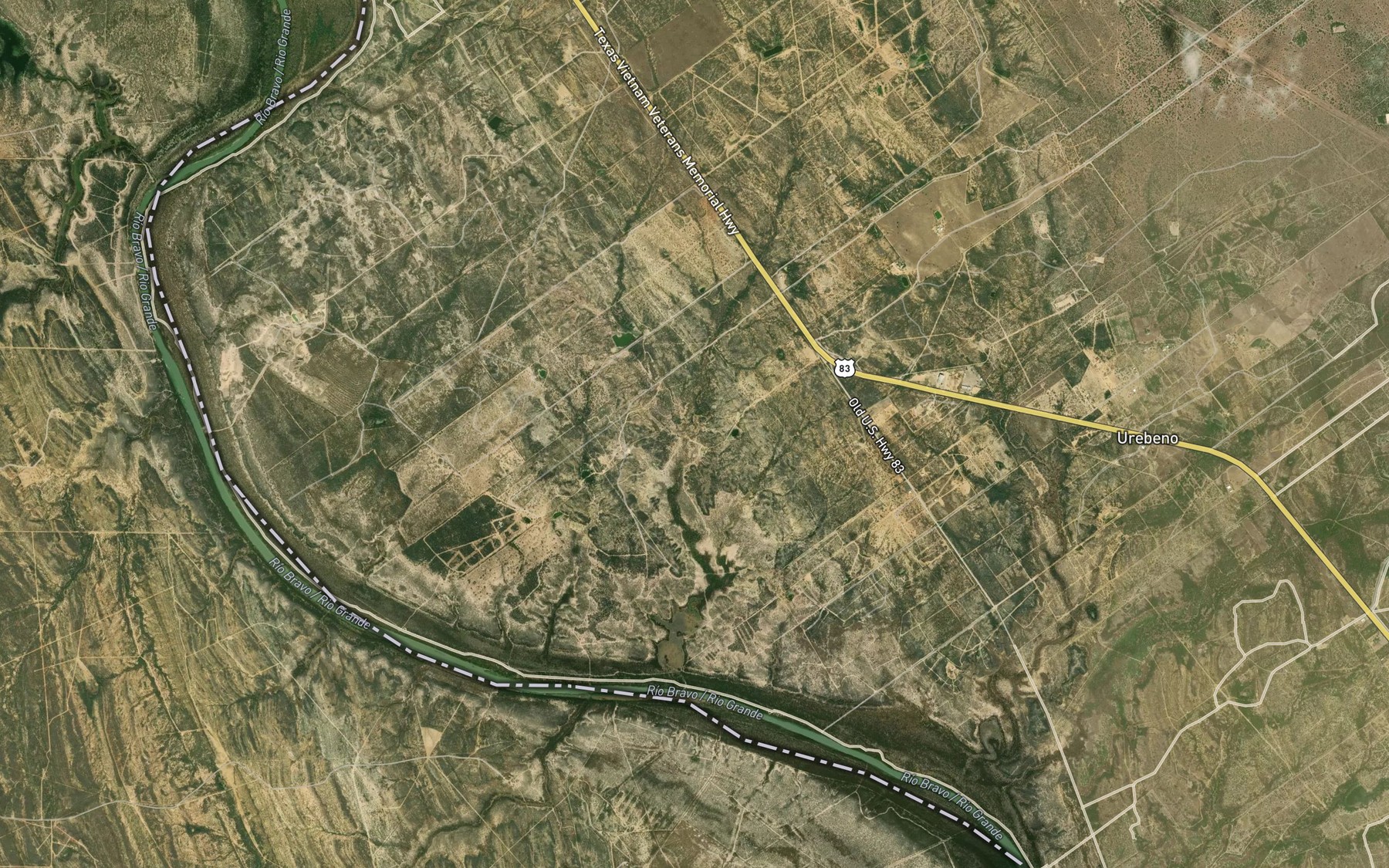 Satellite map of the Chapote Creek