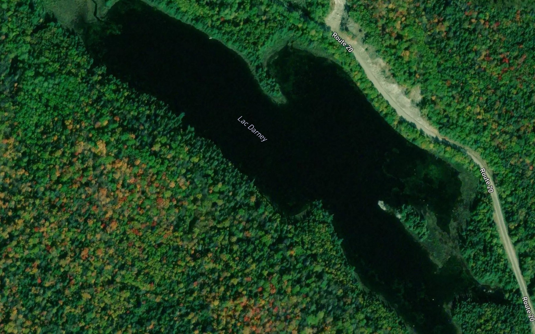 Satellite map of the Lac Darney
