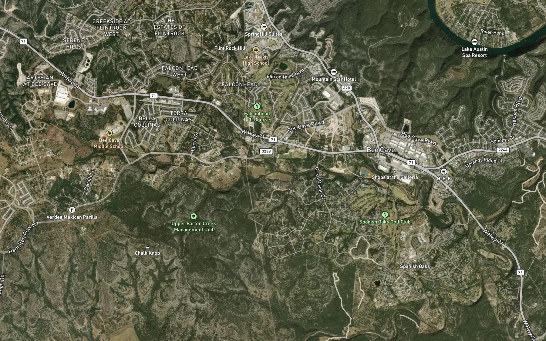 Satellite map of the Limekiln Branch