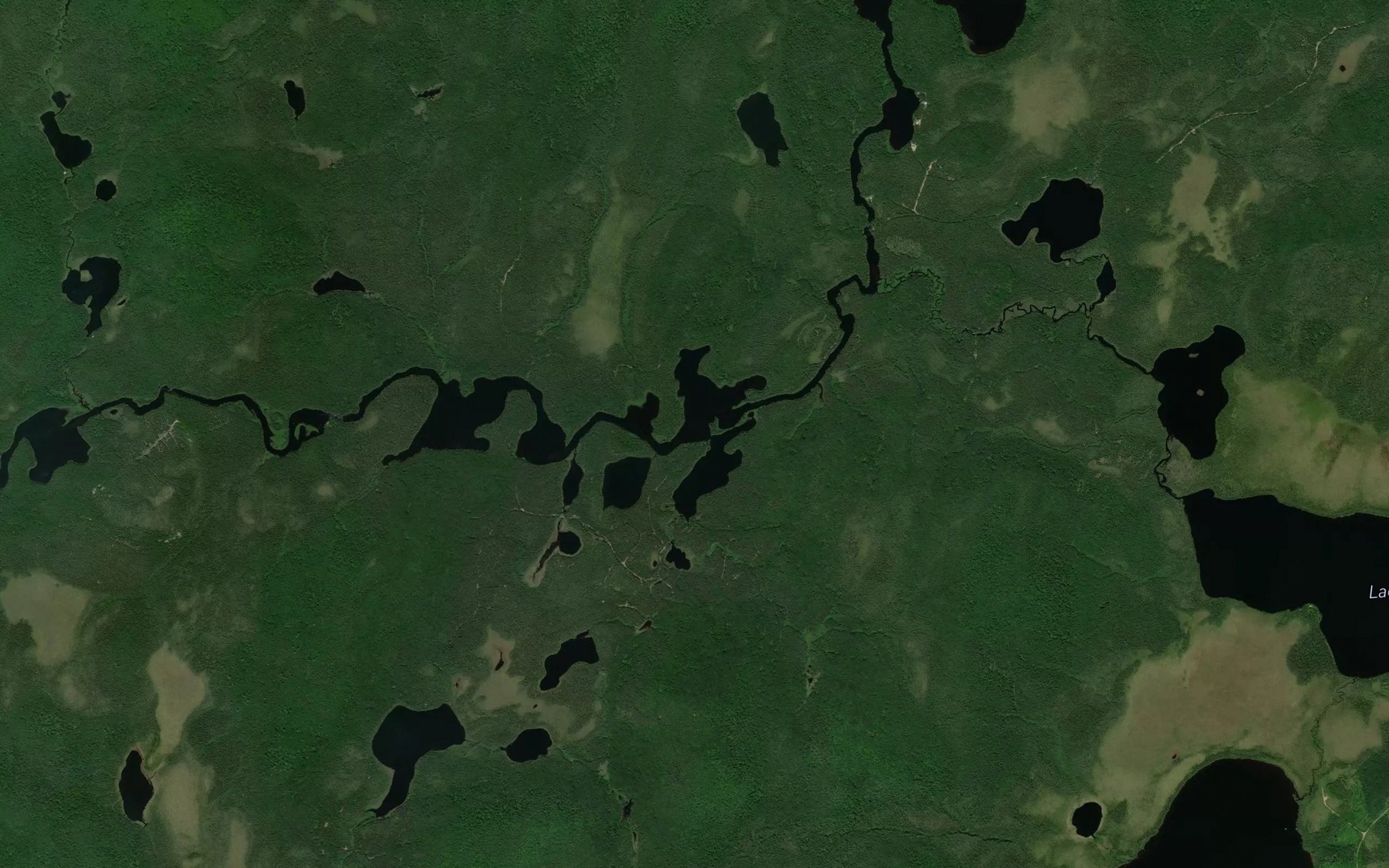 Satellite map of the Lac Agassiz