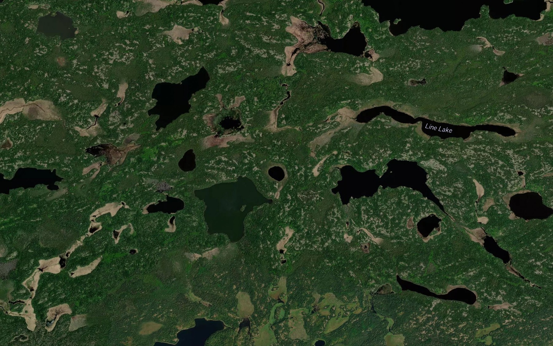 Satellite map of the McLauchlin Lake