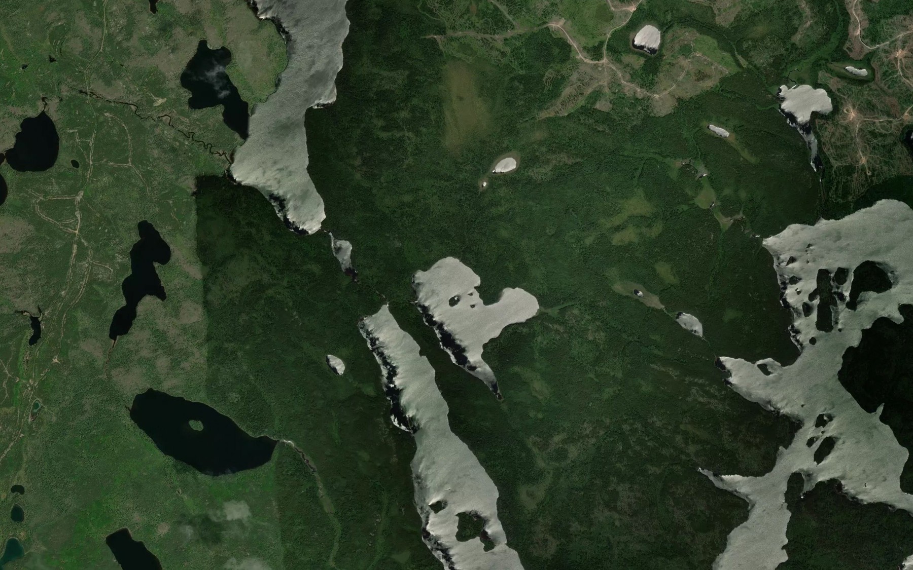 Satellite map of the Kim Creek