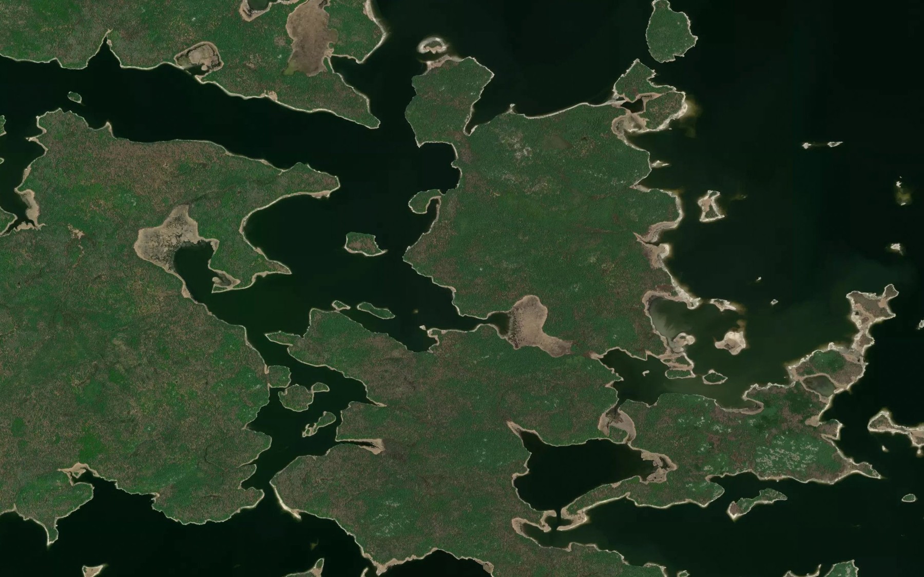 Satellite map of the Portage Cove