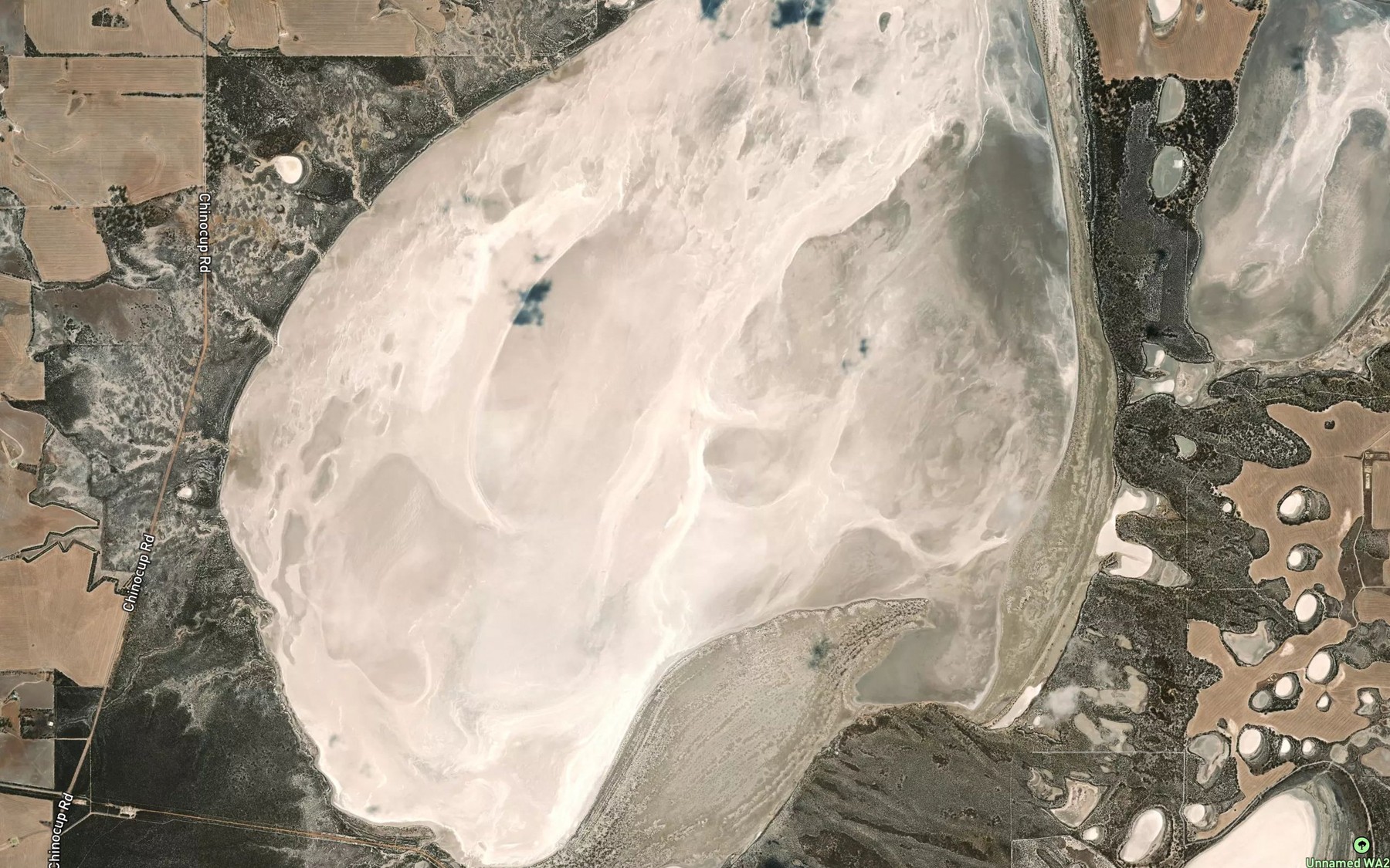Satellite map of the Chinocup Lake