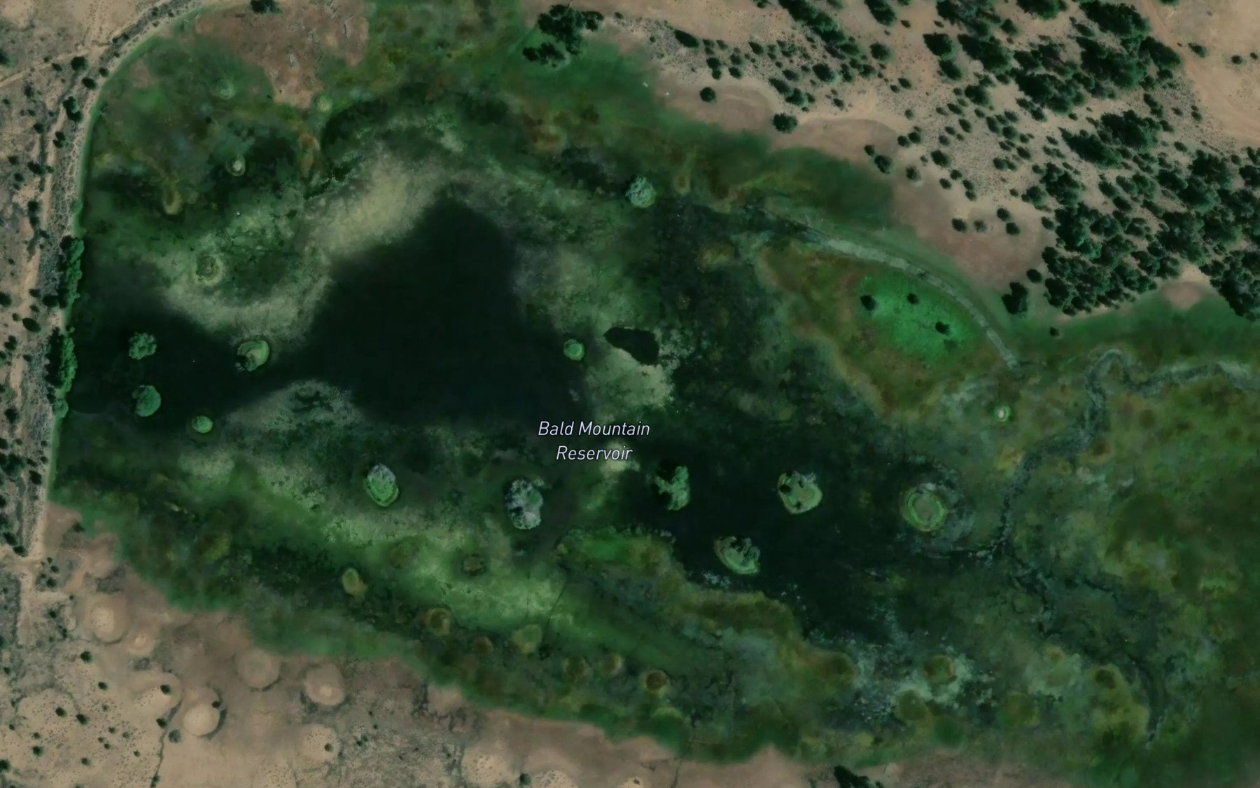 Satellite map of the Bald Mountain Reservoir