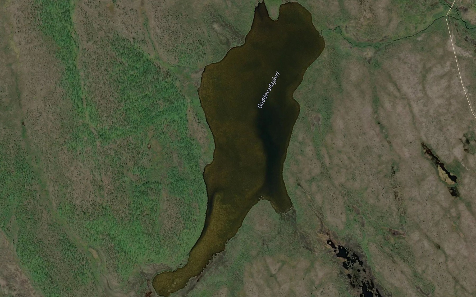 Satellite map of the Gaddevaggajavri