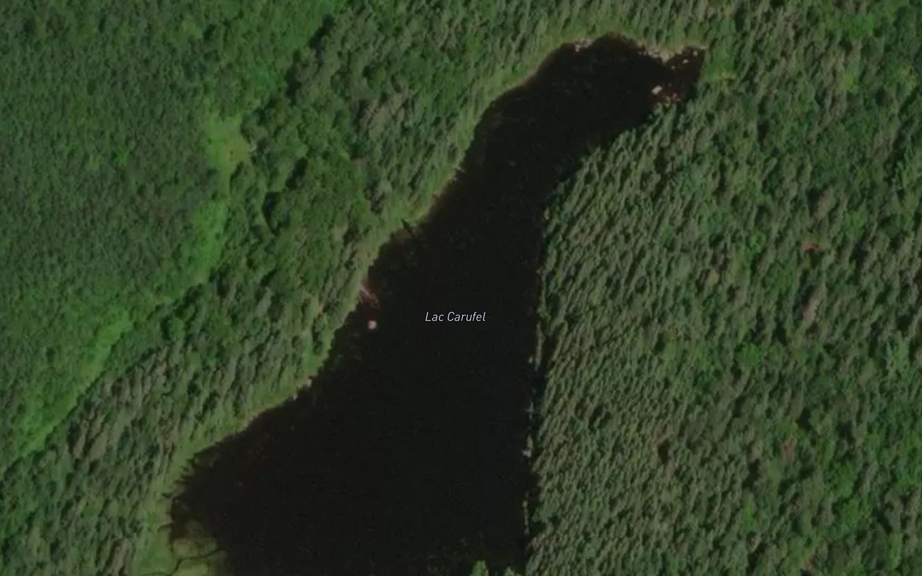 Satellite map of the Lac Carufel