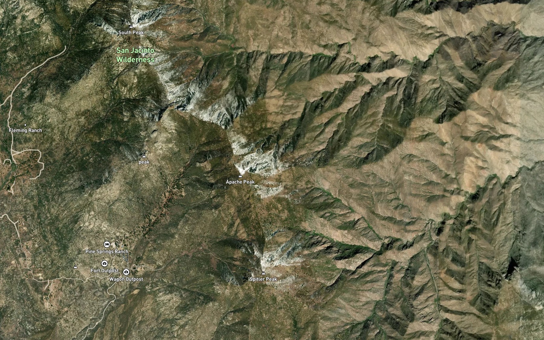 Satellite map of the Apache Spring