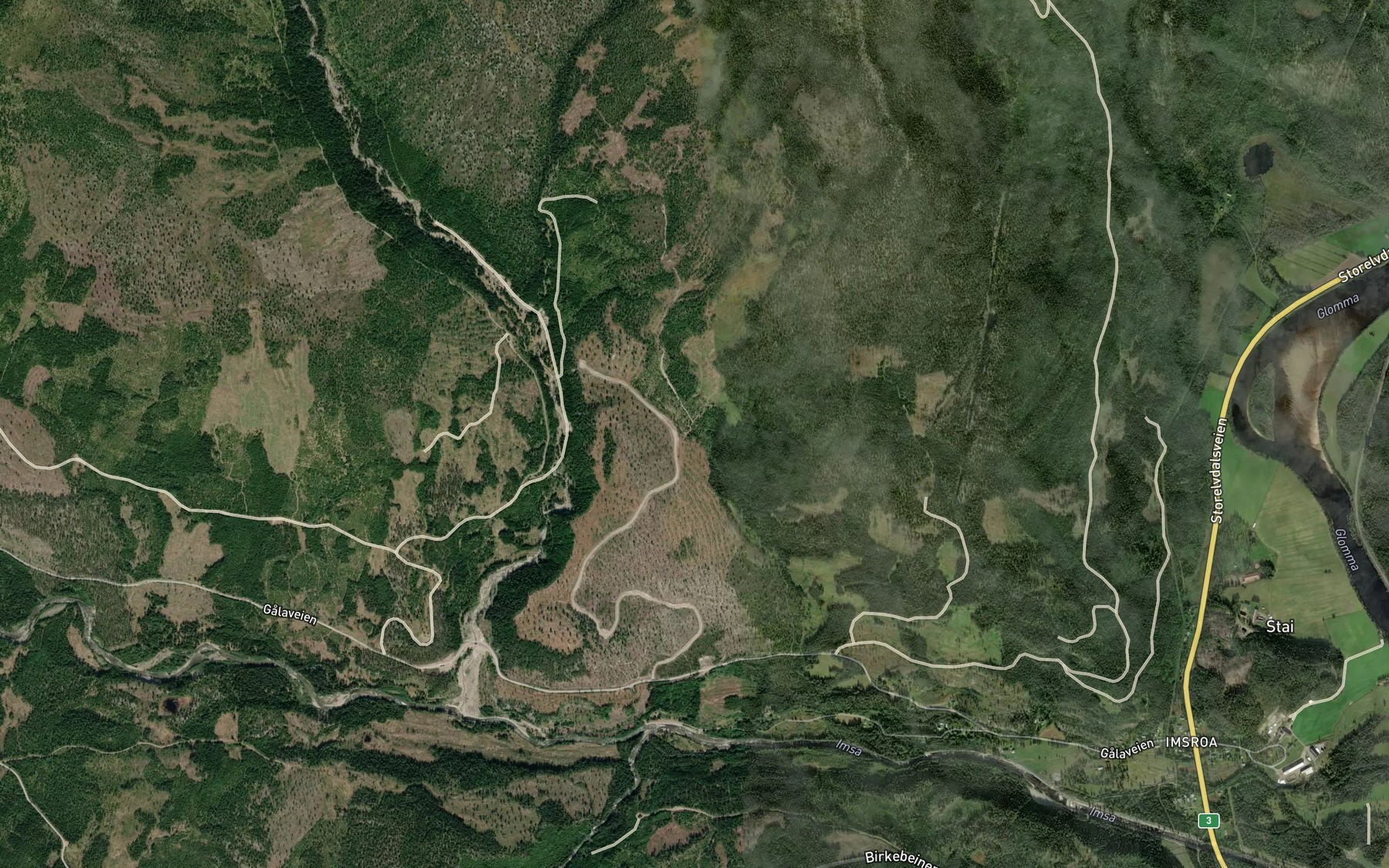 Satellite map of the Syringsbekken