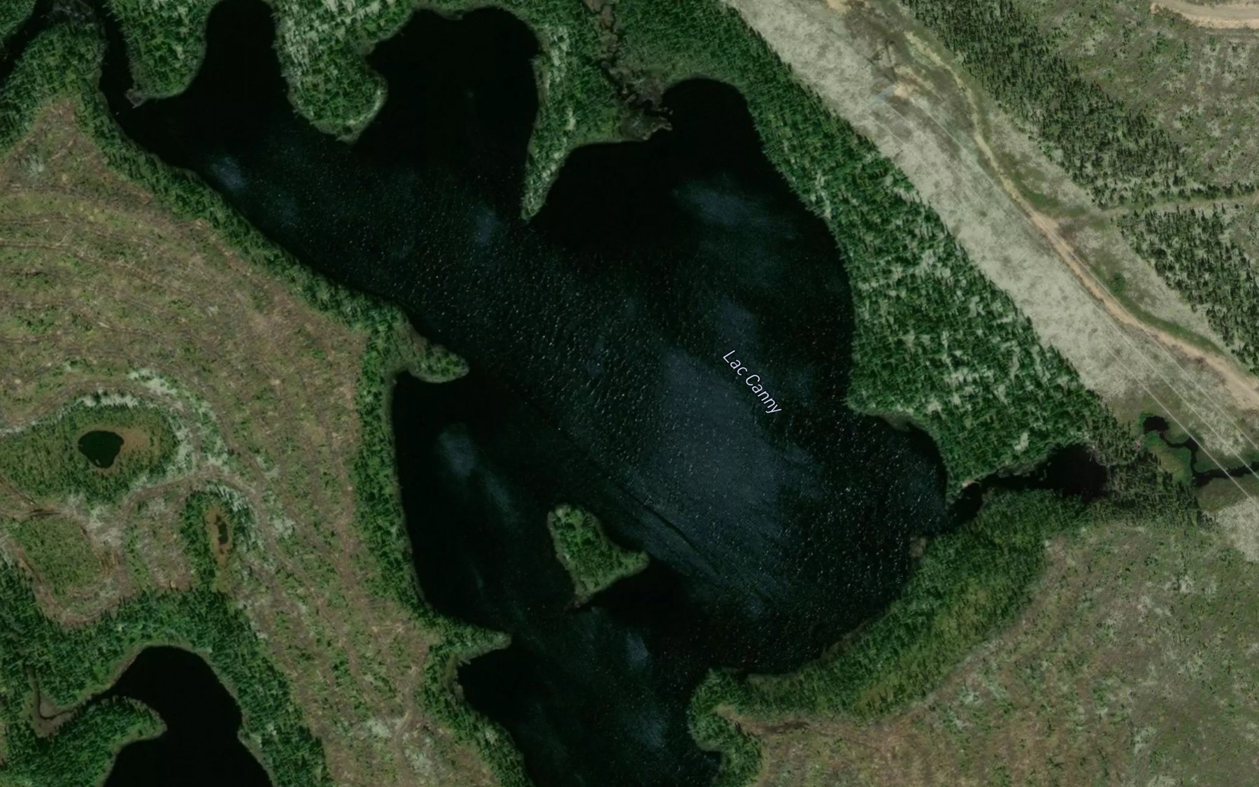Satellite map of the Lac Canny