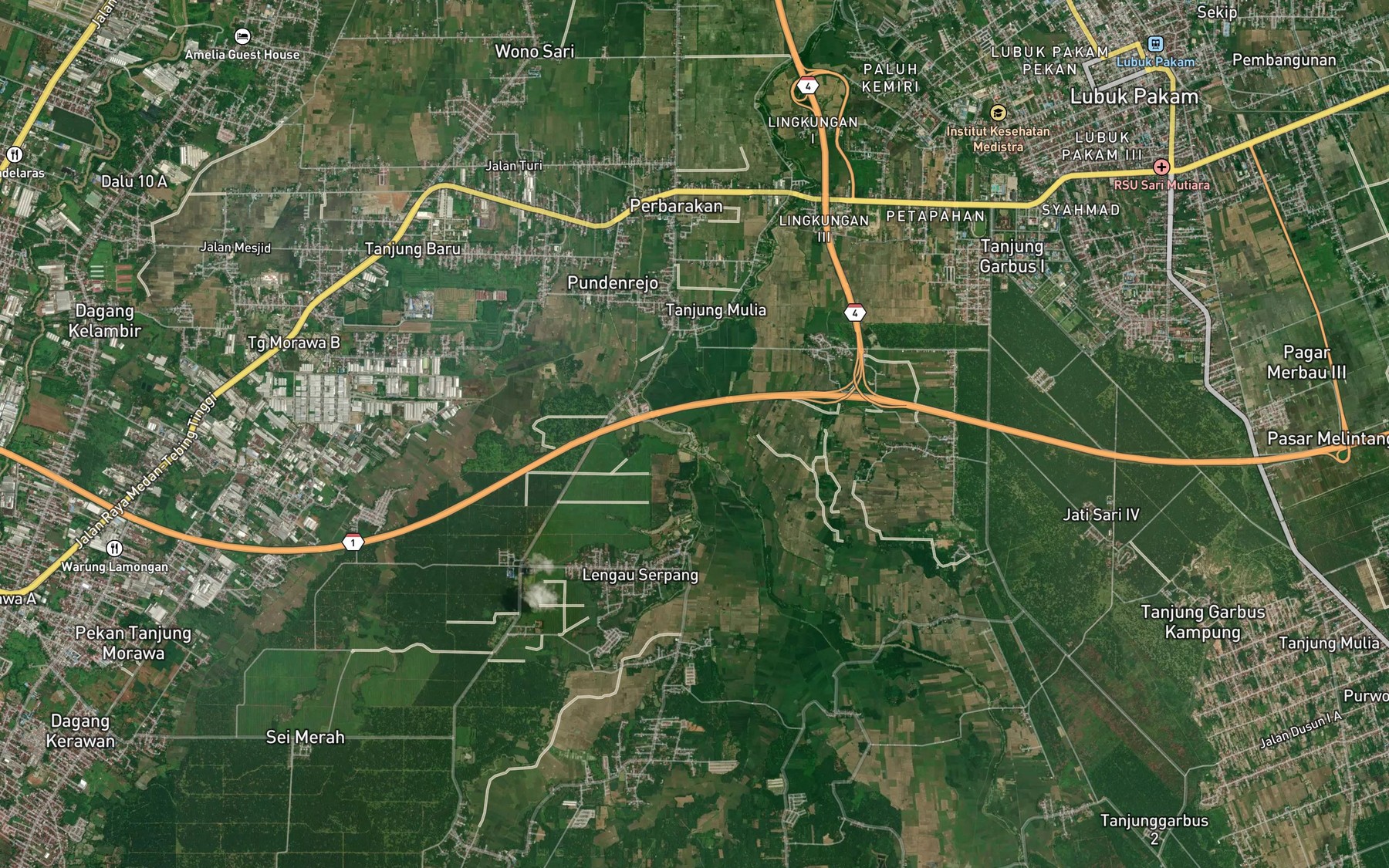 Satellite map of the Sungai Tawang
