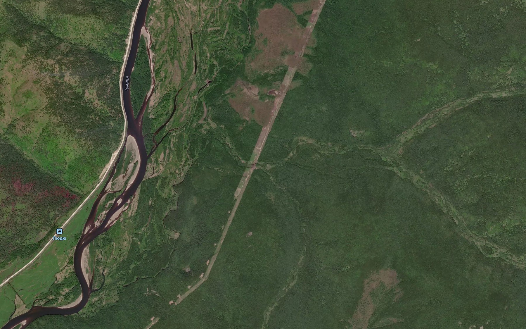 Satellite map of the Lyudyu