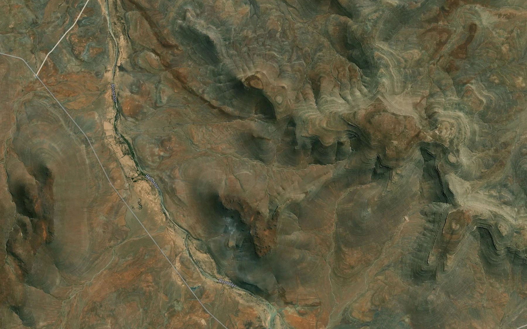 Satellite map of the Die Nek se Kloof