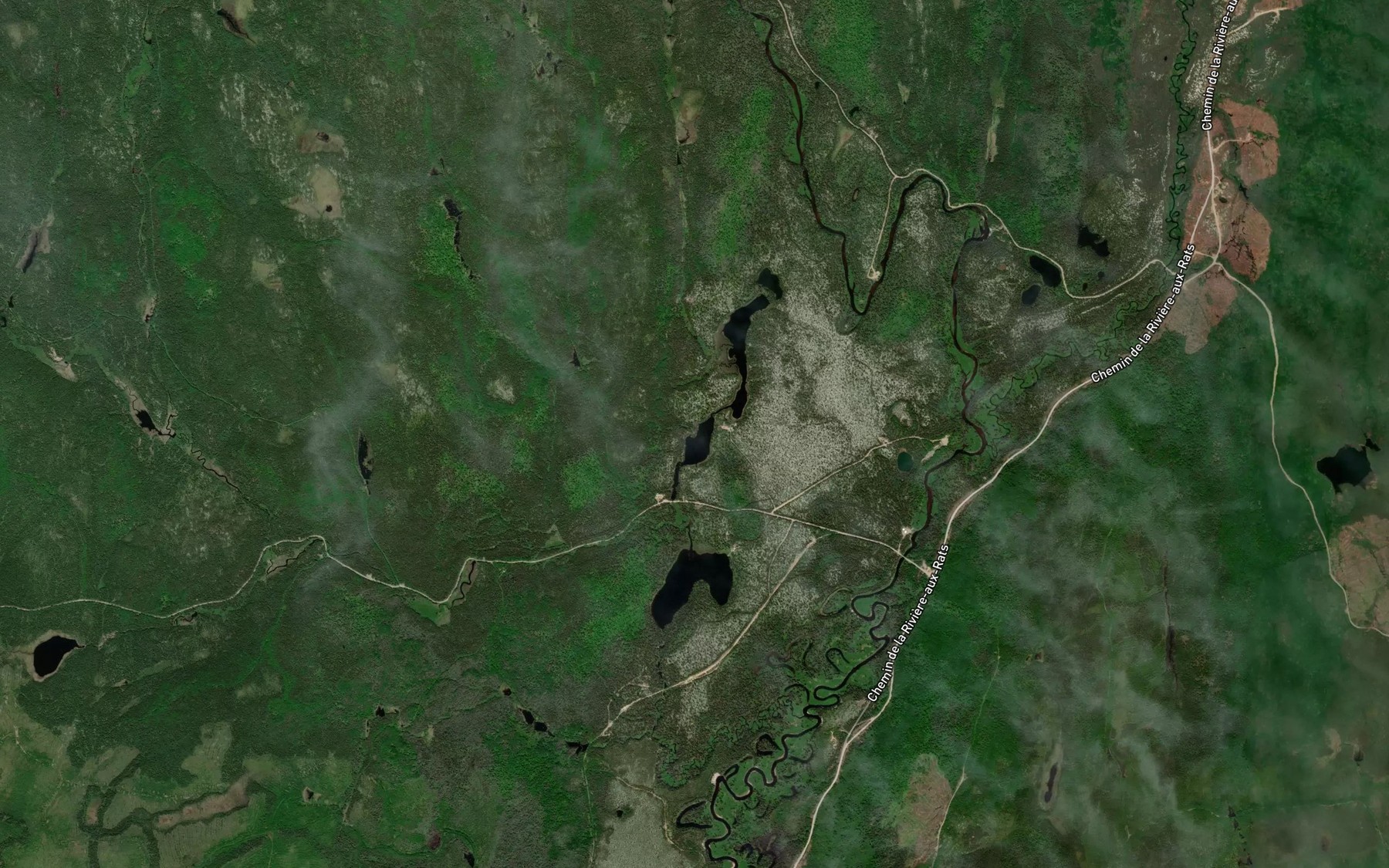 Satellite map of the Lac Lalancette