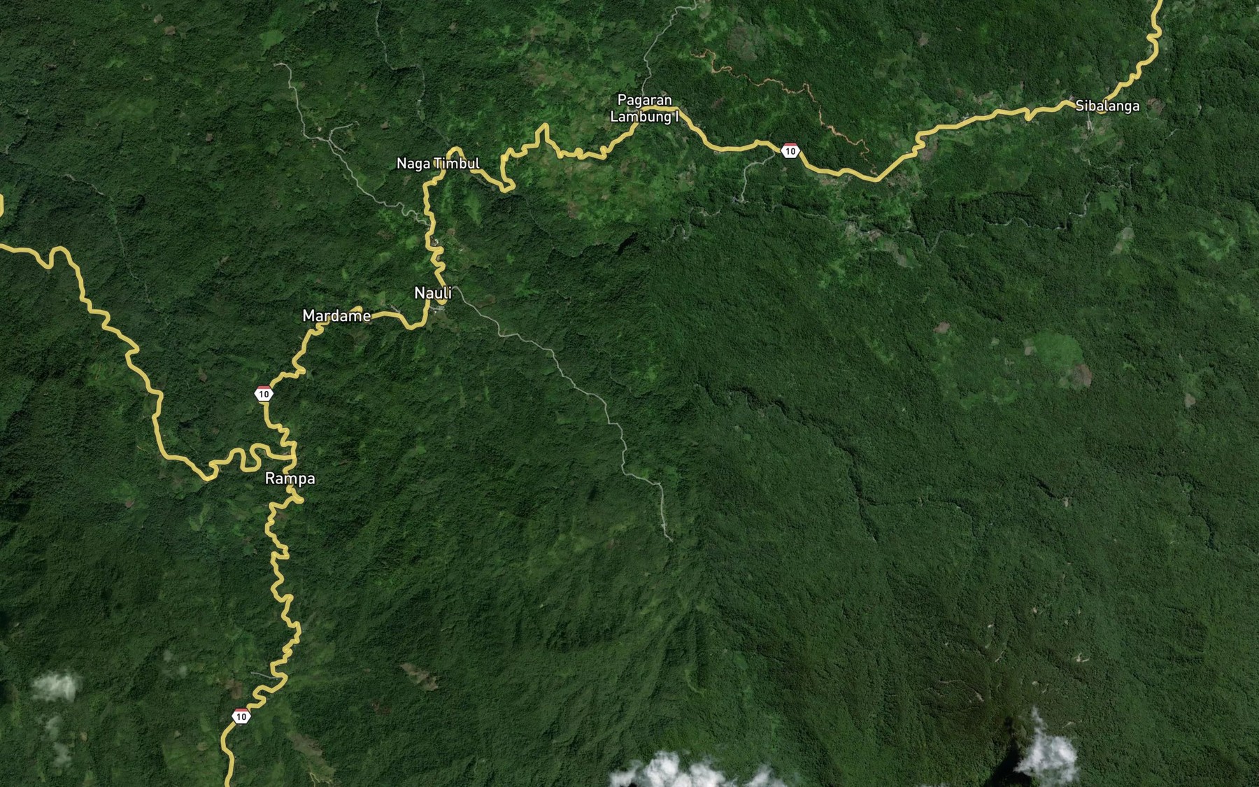 Satellite map of the Aek Sapuran Hopang