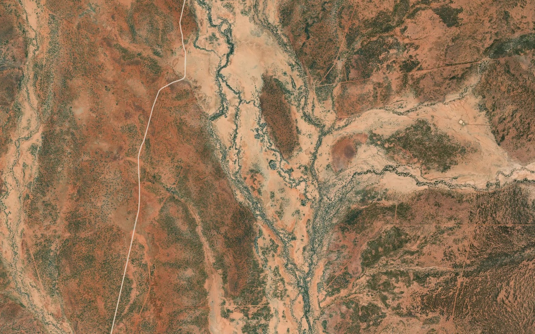 Satellite map of the Boundary Creek