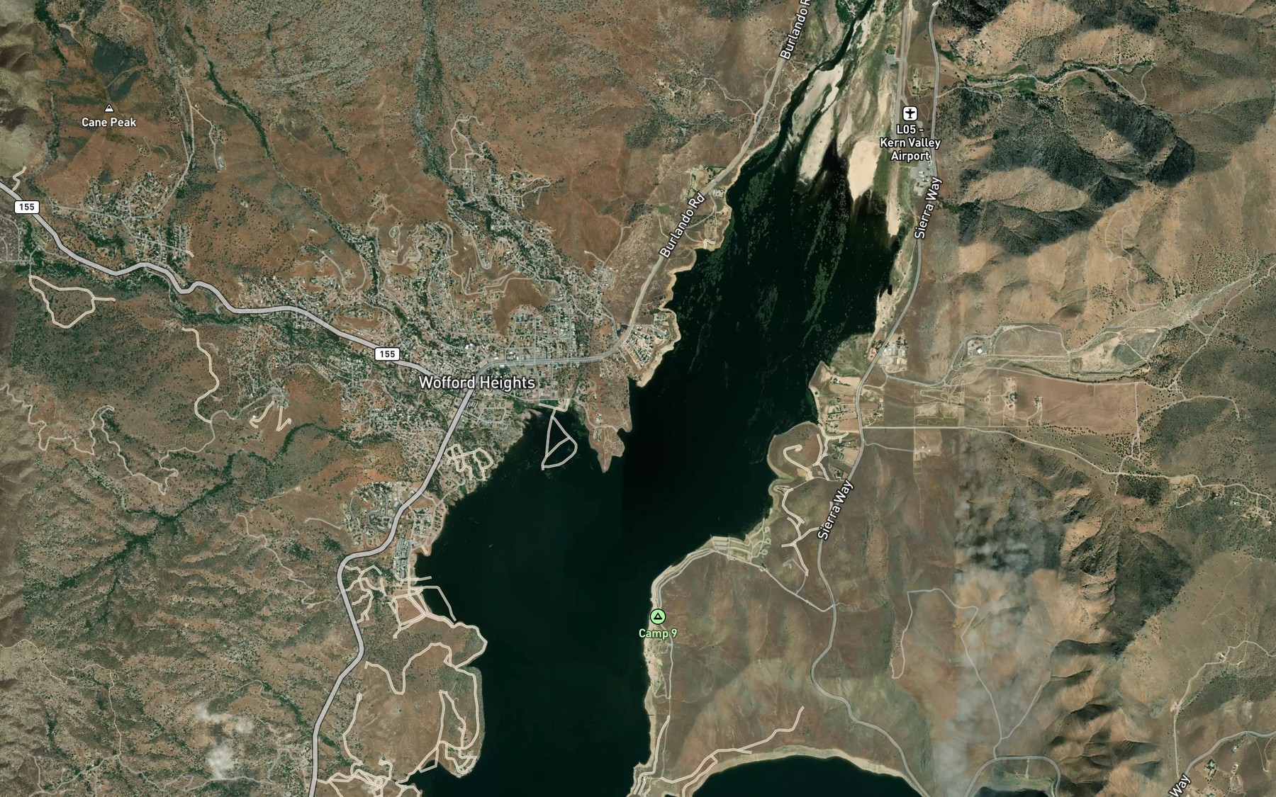 Satellite map of the Nellie Dent Creek
