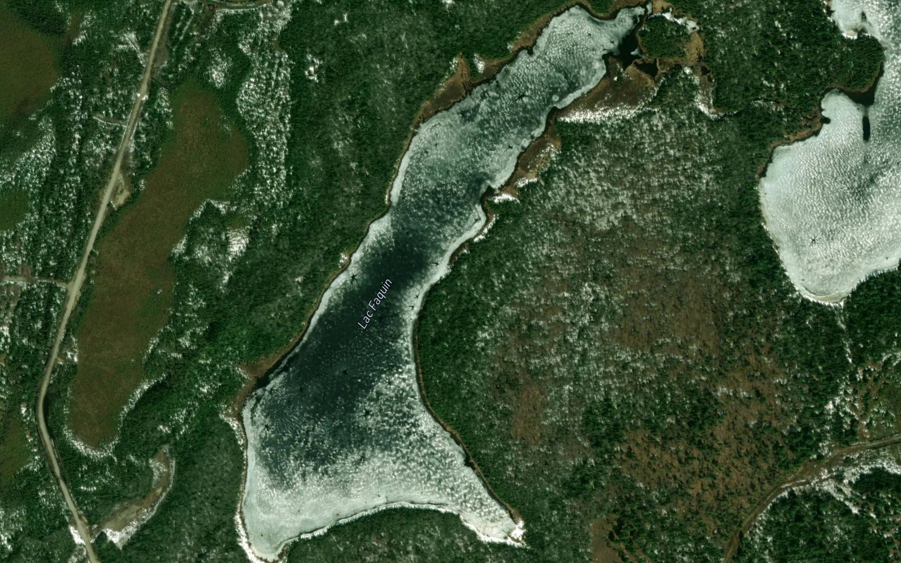 Satellite map of the Lac Faquin